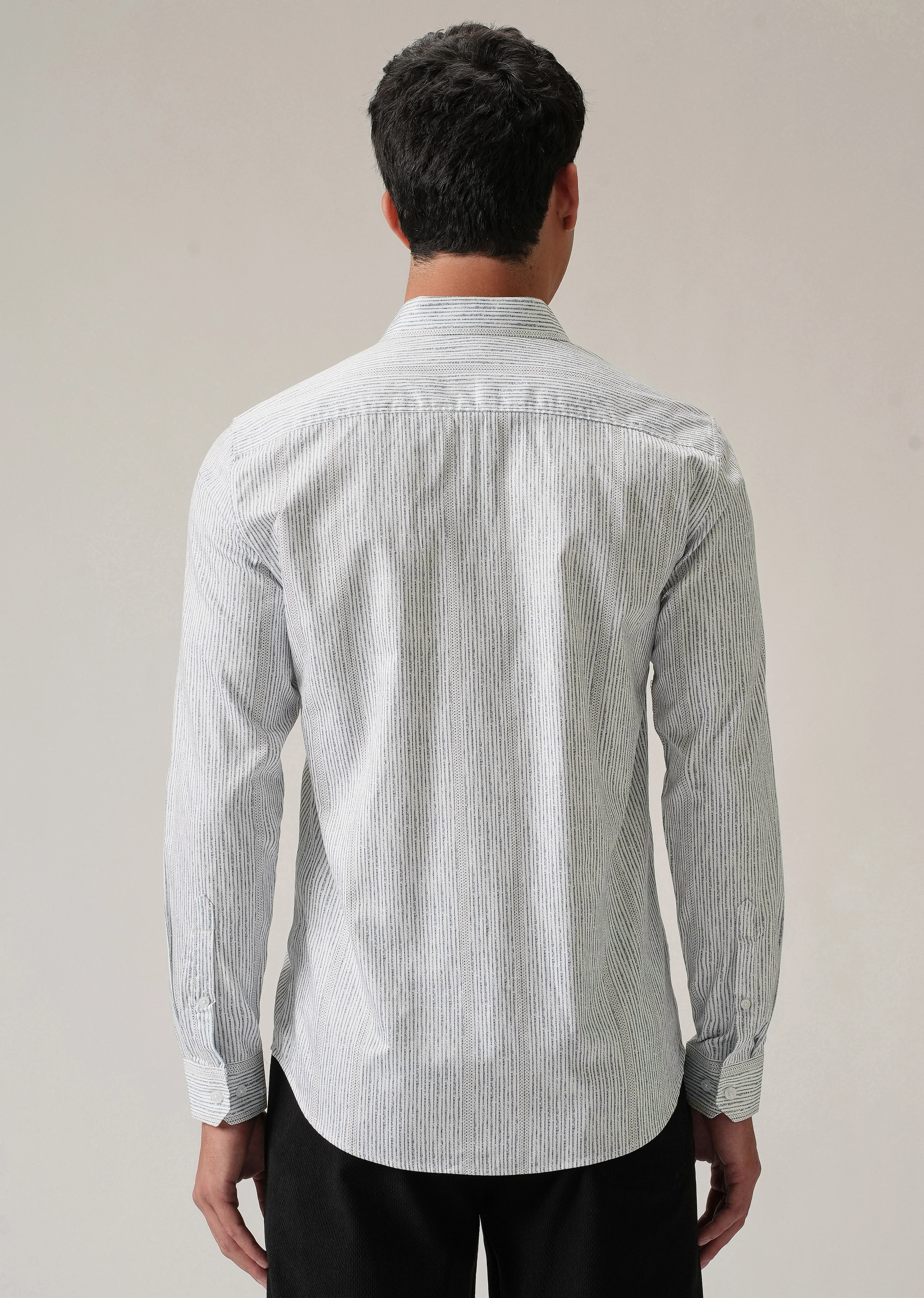 Fine Line Stripe Print Shirt - Image 2