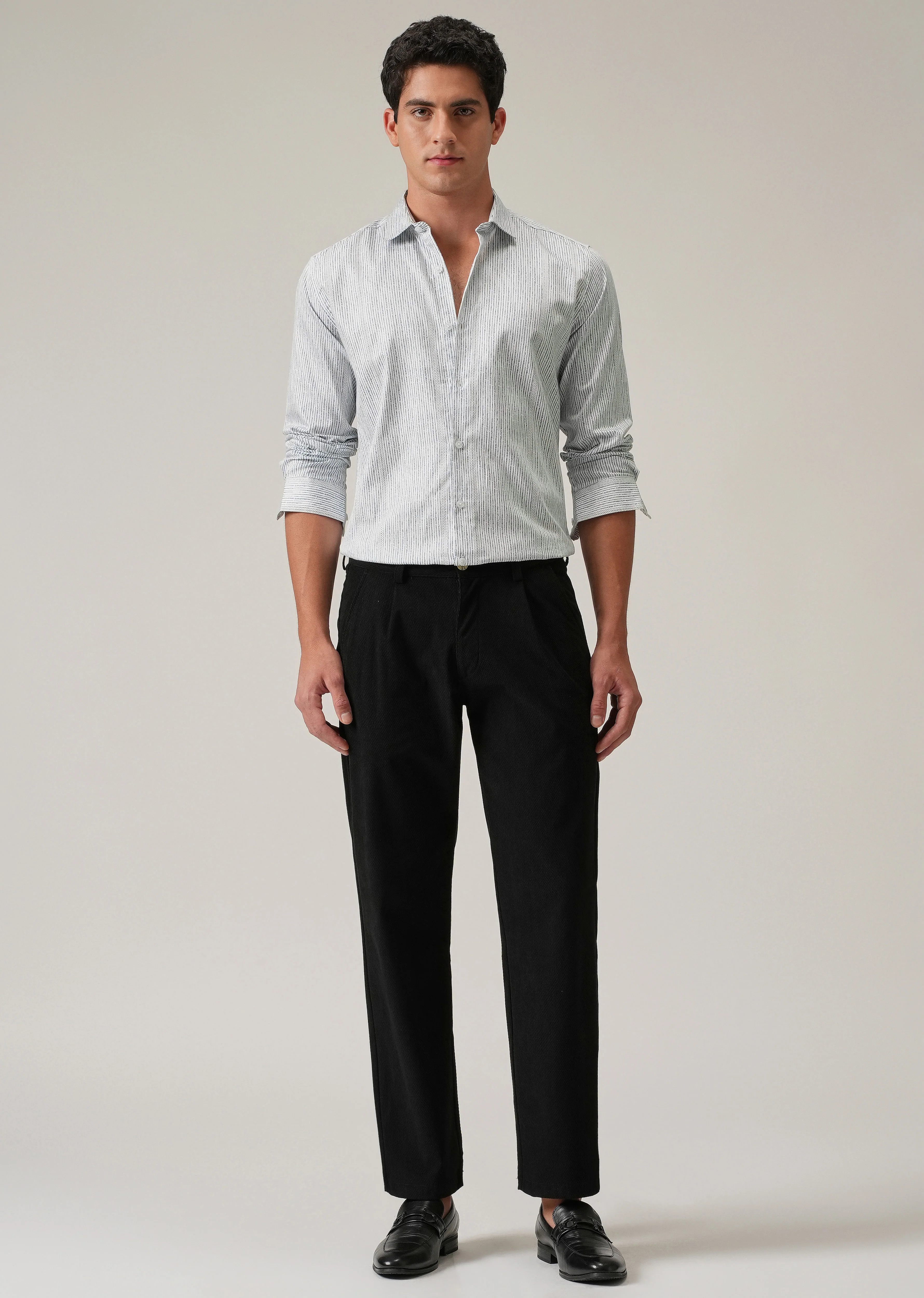 Fine Line Stripe Print Shirt - Image 6