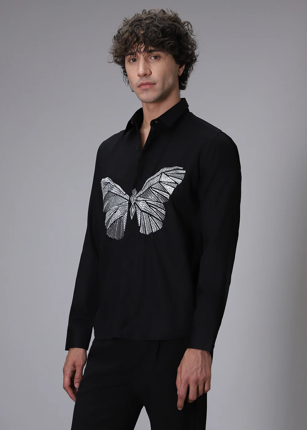 Flappers Black Designer Shirt - Image 5