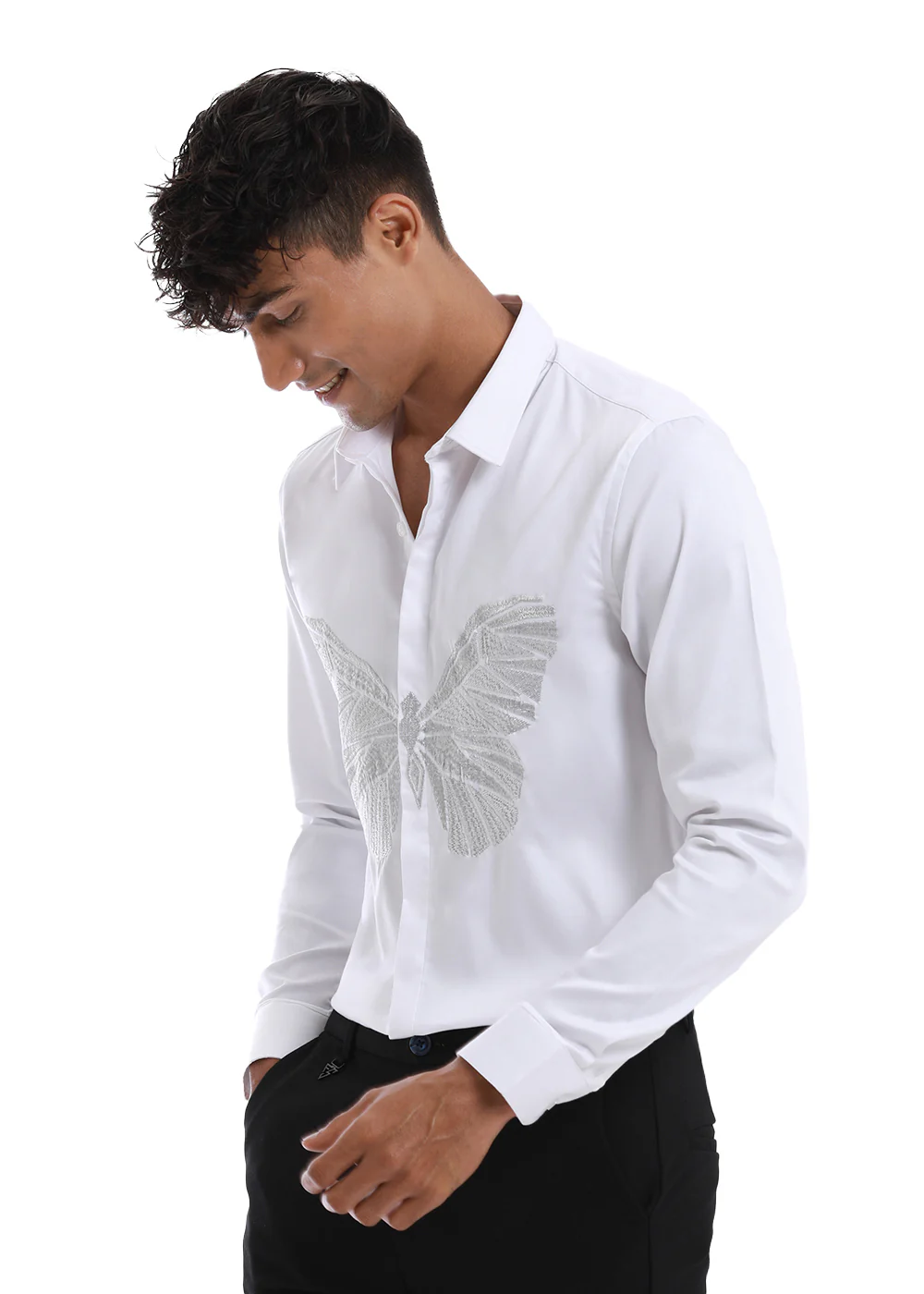 Flappers Mist White Designer Shirt - Image 4