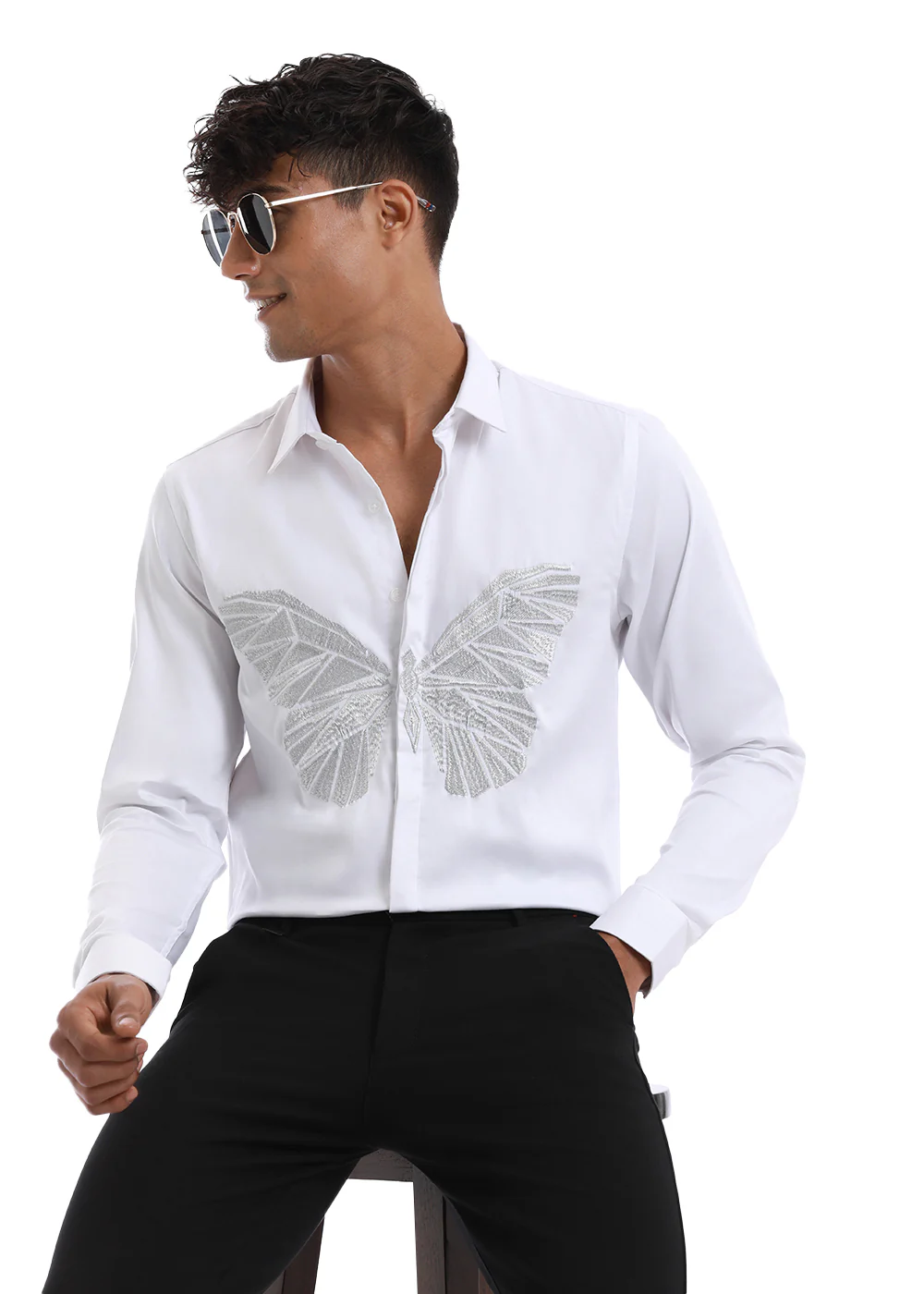 Flappers Mist White Designer Shirt - Image 7