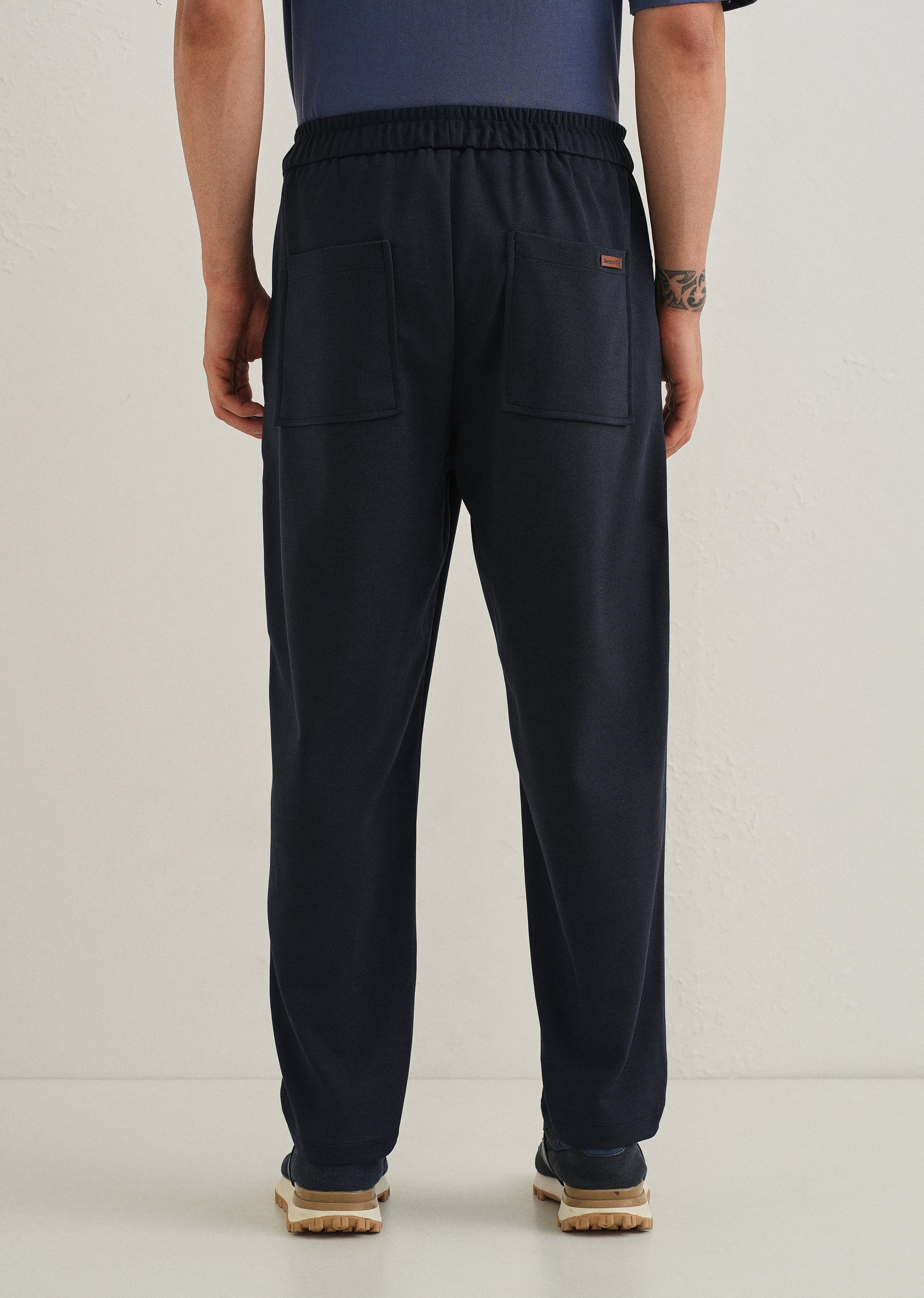 Flexi Dark Blue Korean Trouser - Image 2