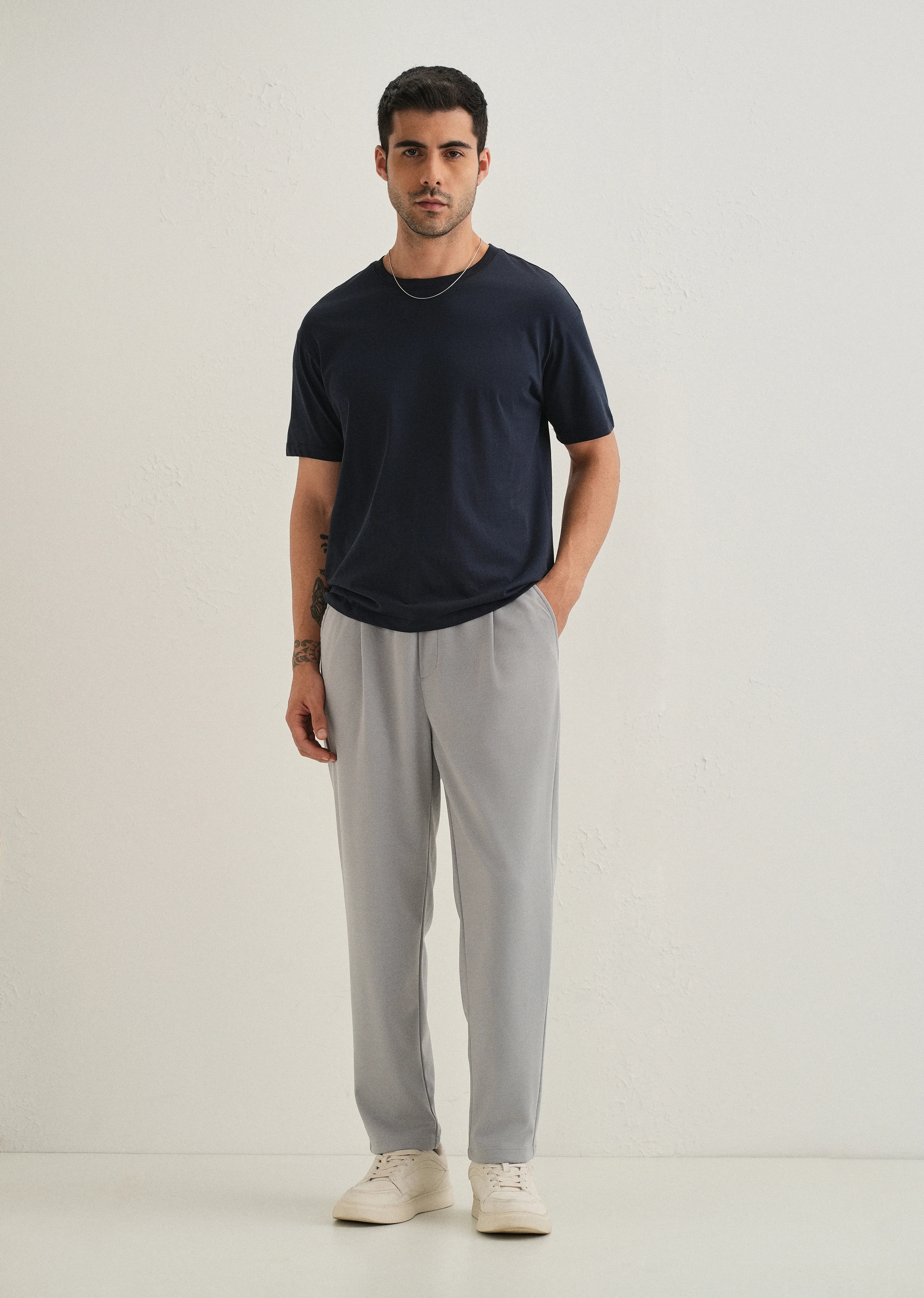 Flexi Light Grey Korean Trouser - Image 6