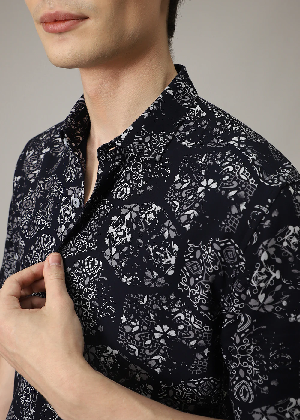 Flora Geo Print Shirt - Image 2