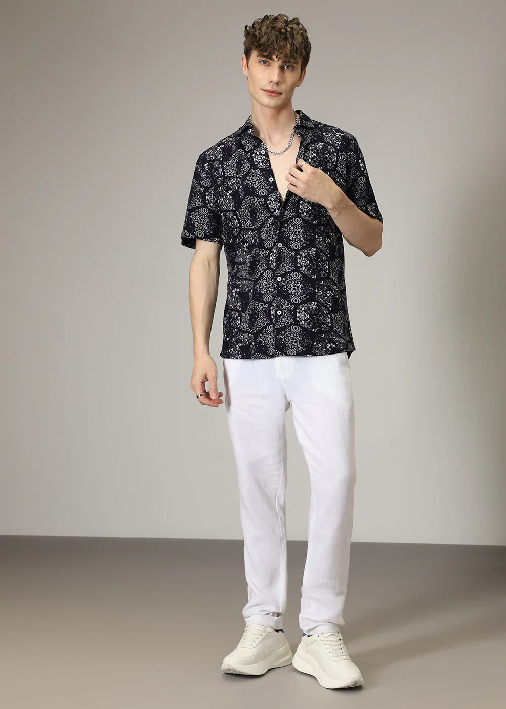 Flora Geo Print Shirt - Image 7