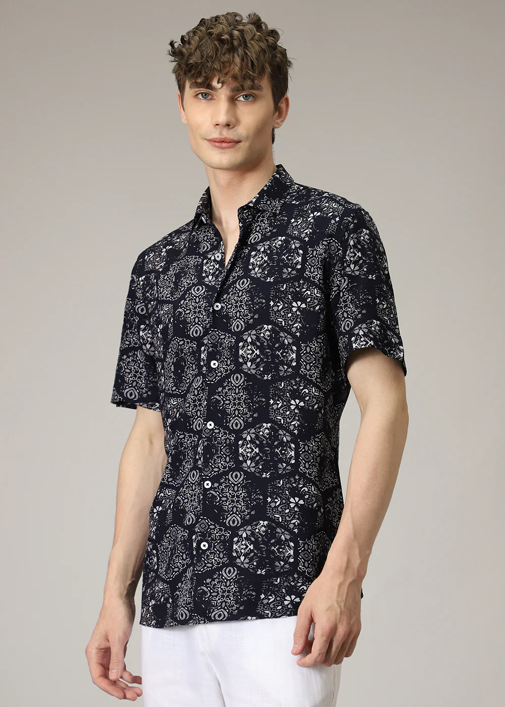 Flora Geo Print Shirt - Image 8