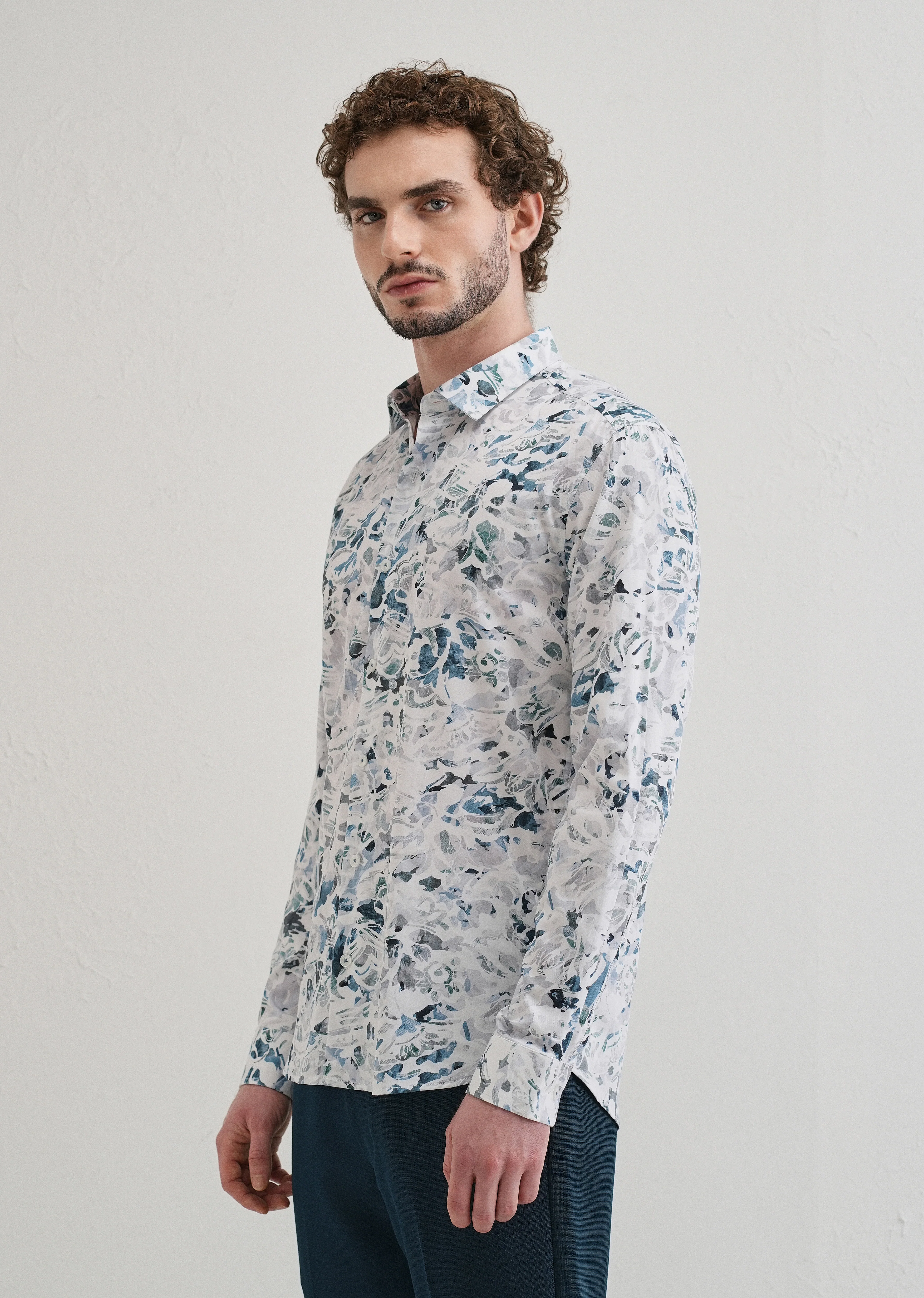 Floral Abstract Printed shirt - Image 4