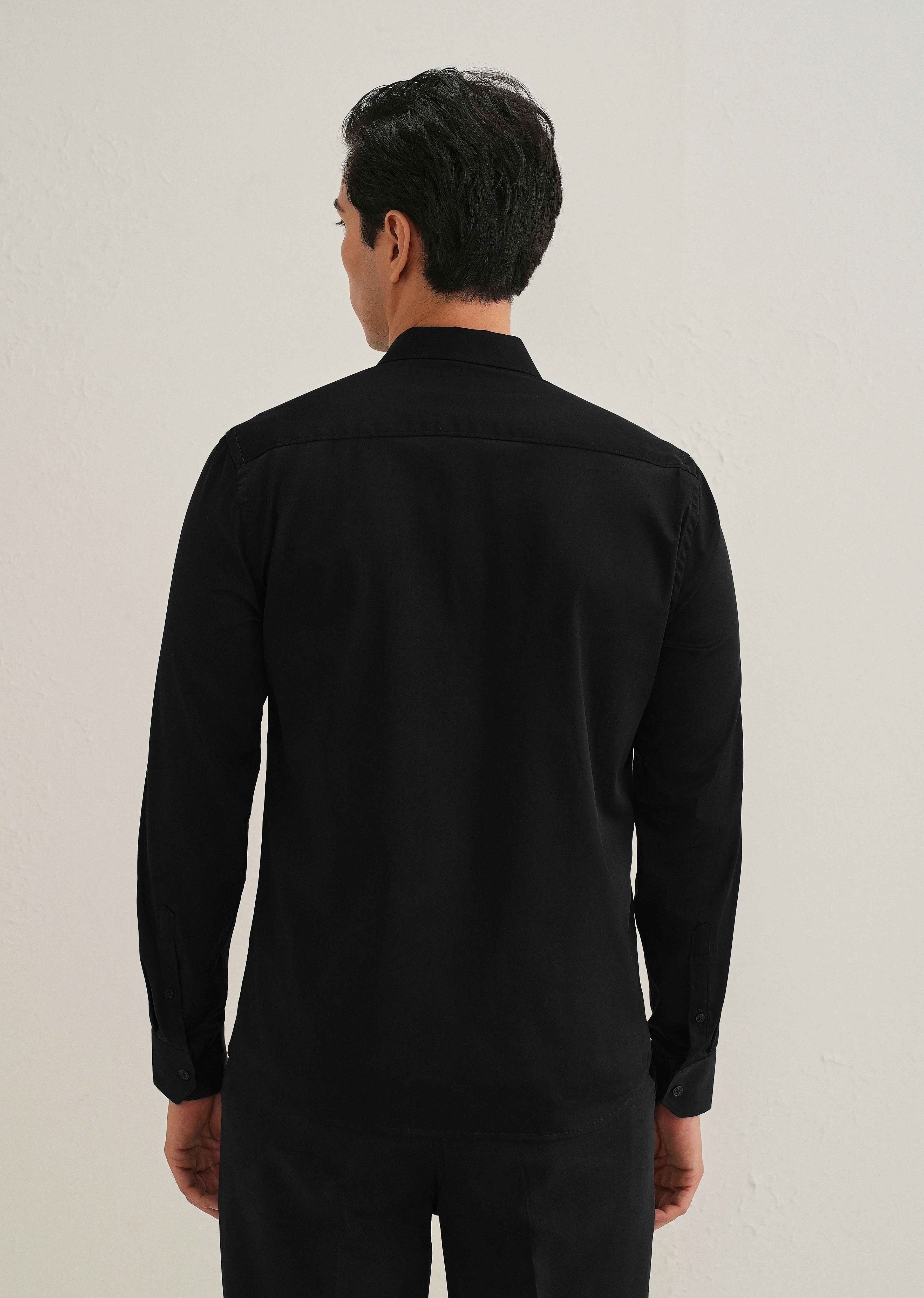 Floral Artistry Black Designer Shirt - Image 4