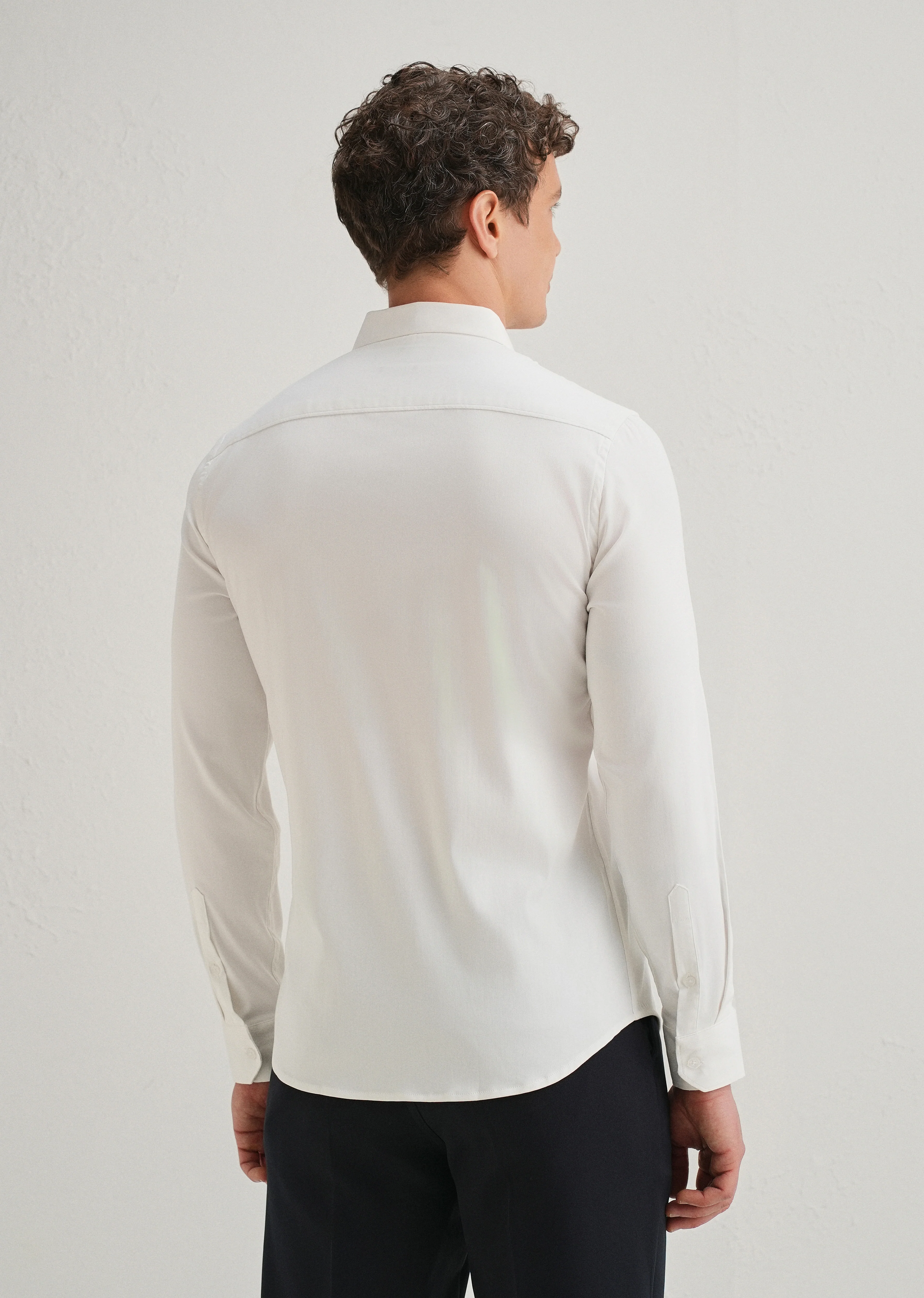 Floral Artistry White Designer Shirt - Image 3