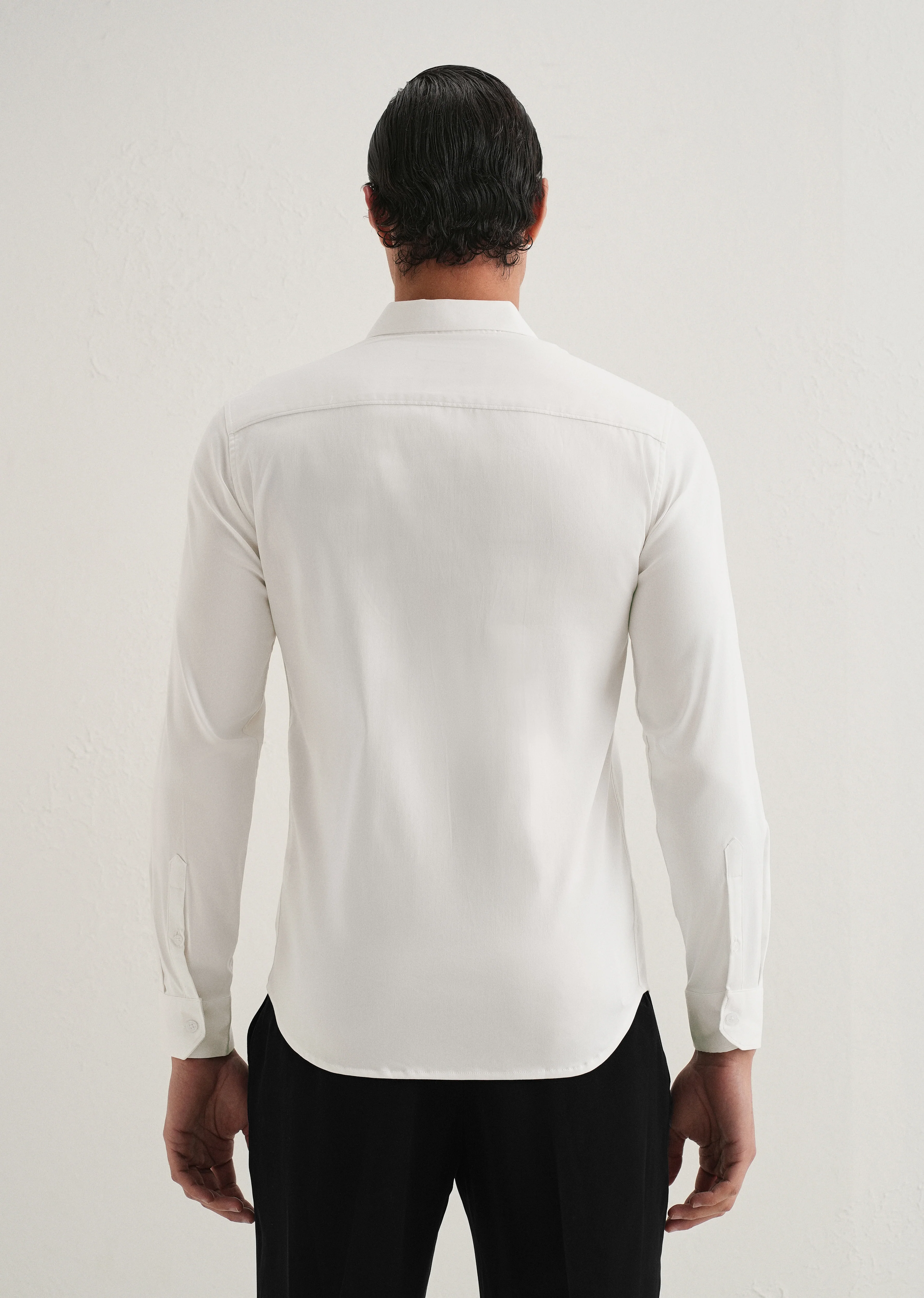 Floral Embroidered White Designer Shirt - Image 3
