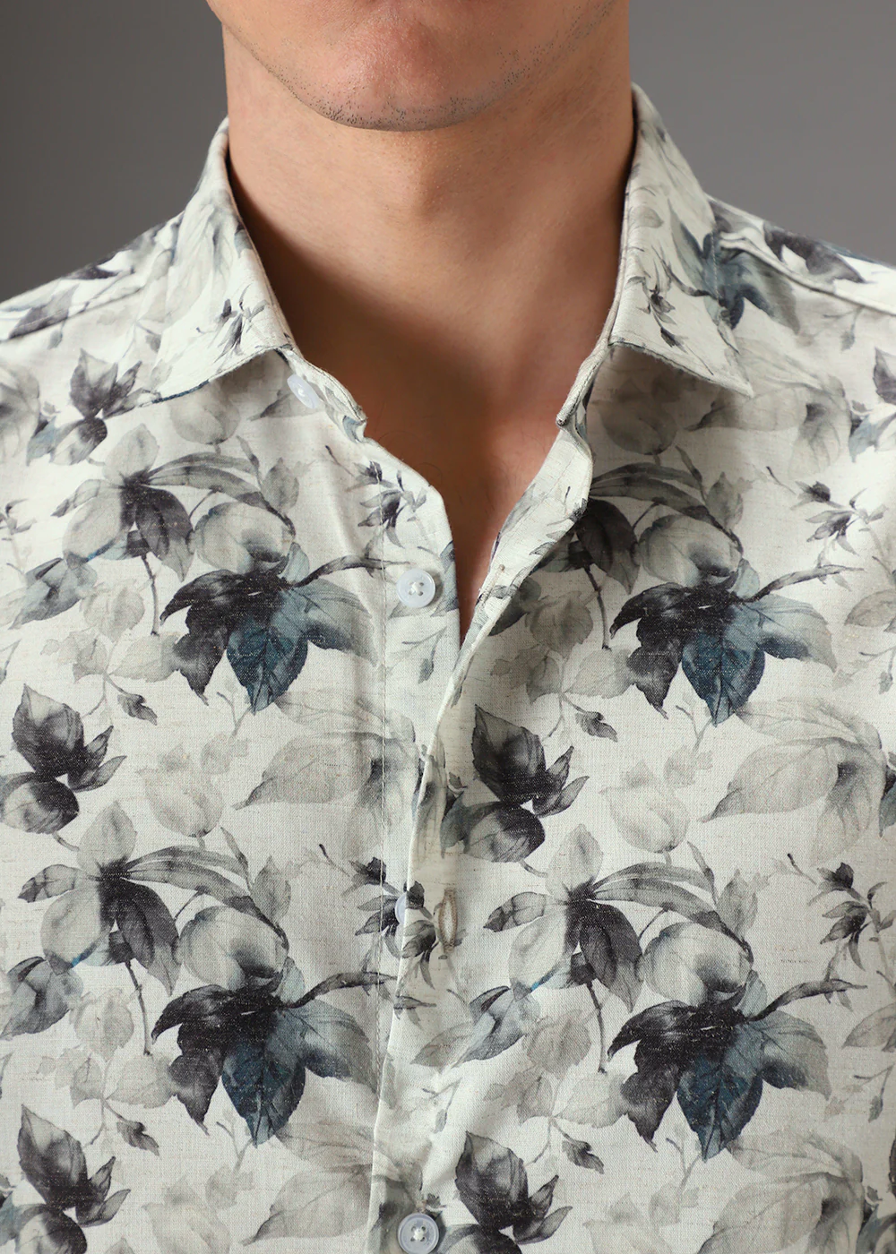 Floral Linen Printed Shirt - Image 2
