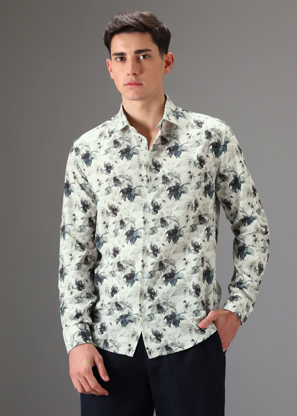 Floral Linen Printed Shirt - Image 3