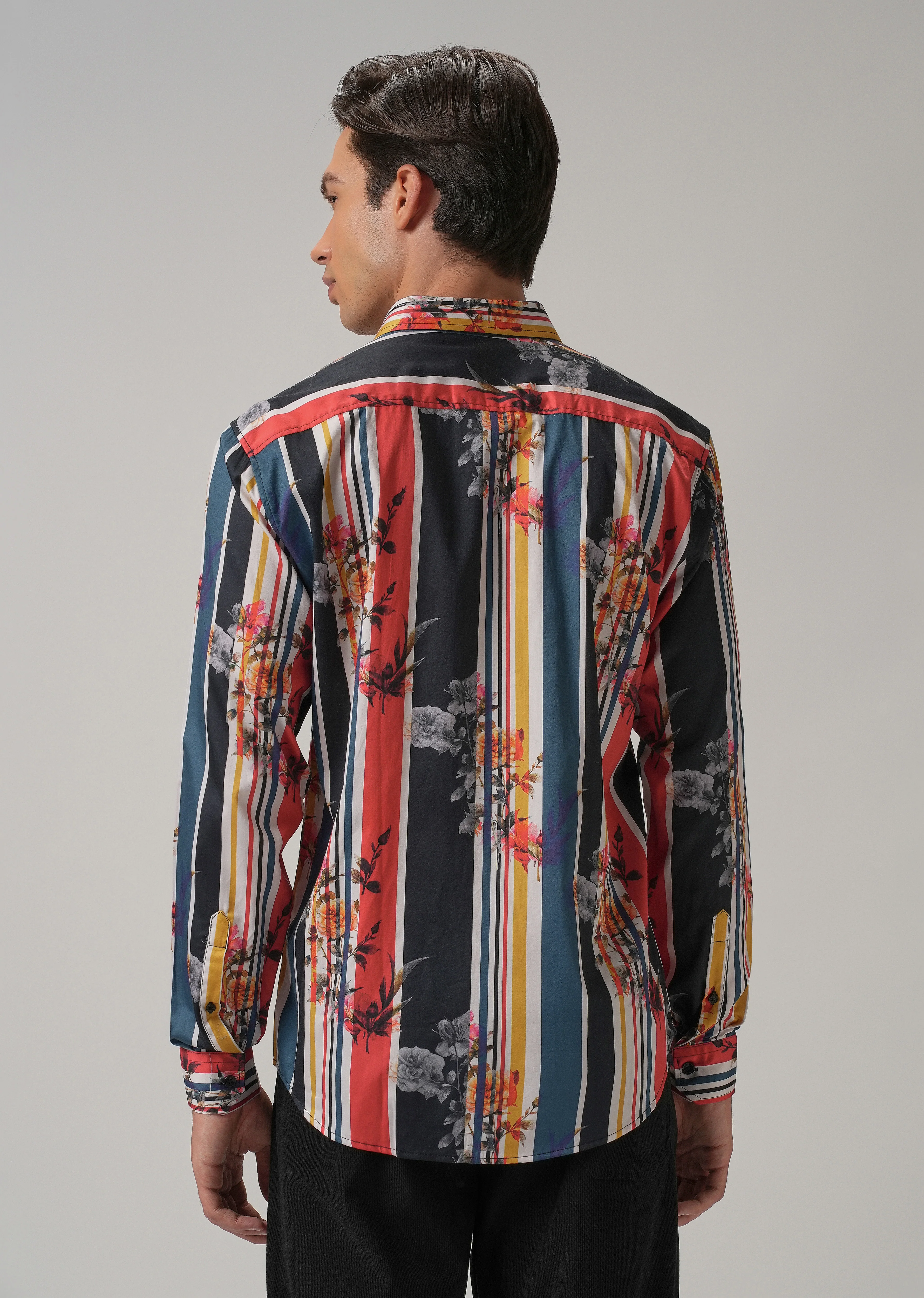 Floral Striped Printed Shirt - Image 3