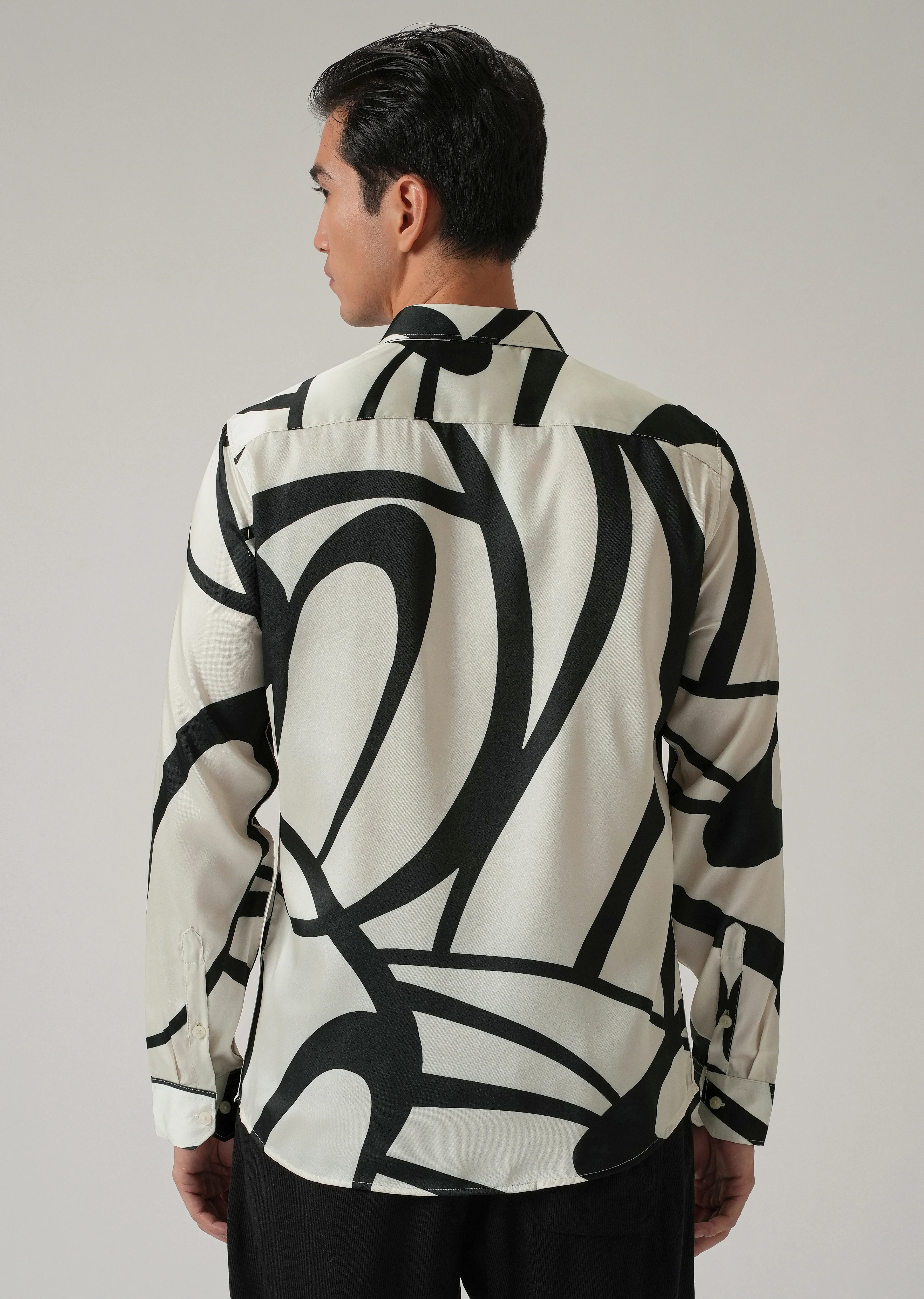 Flow Line Print Shirt - Image 2