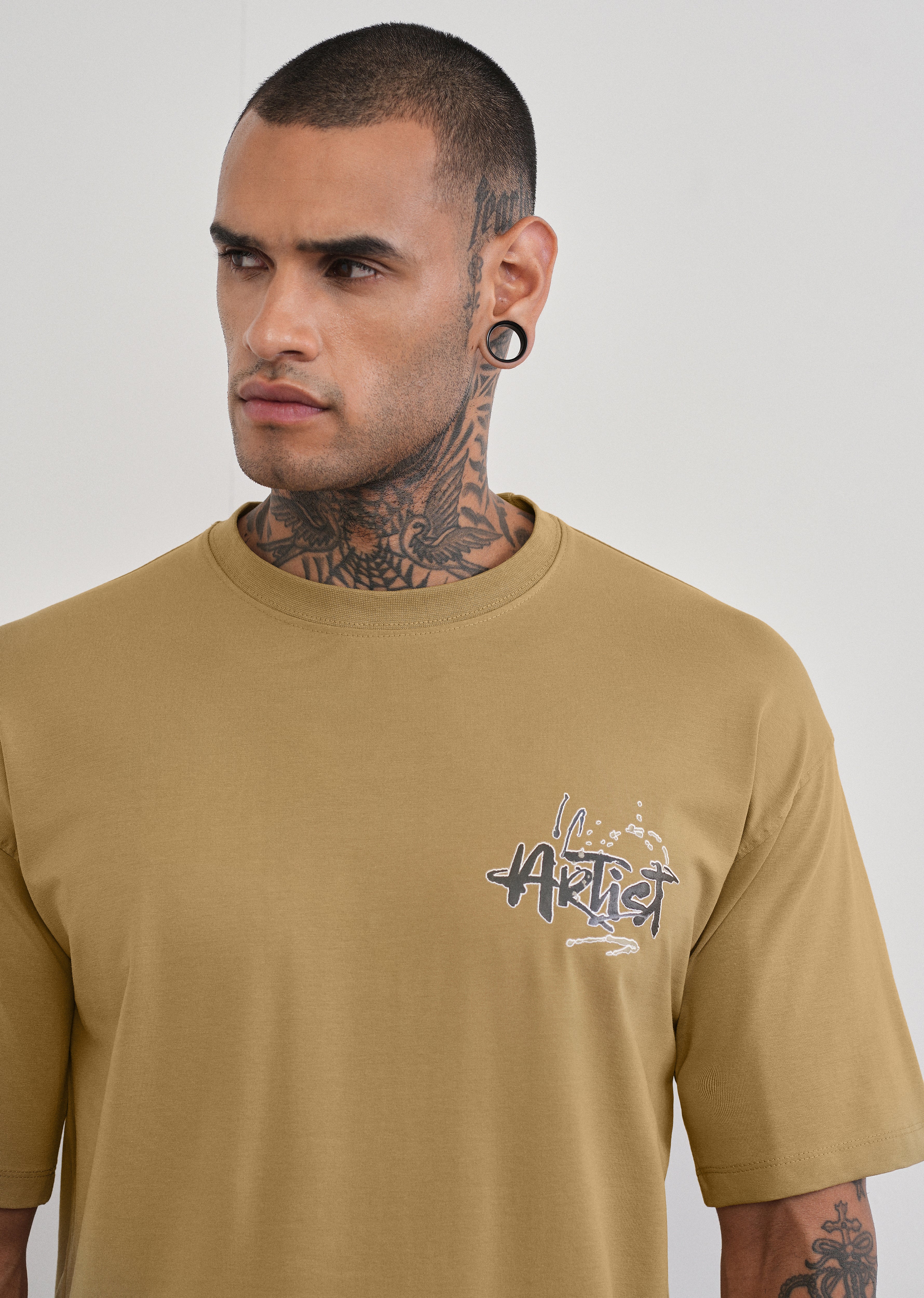 Fly High Mustard Beige T-shirt - Image 5