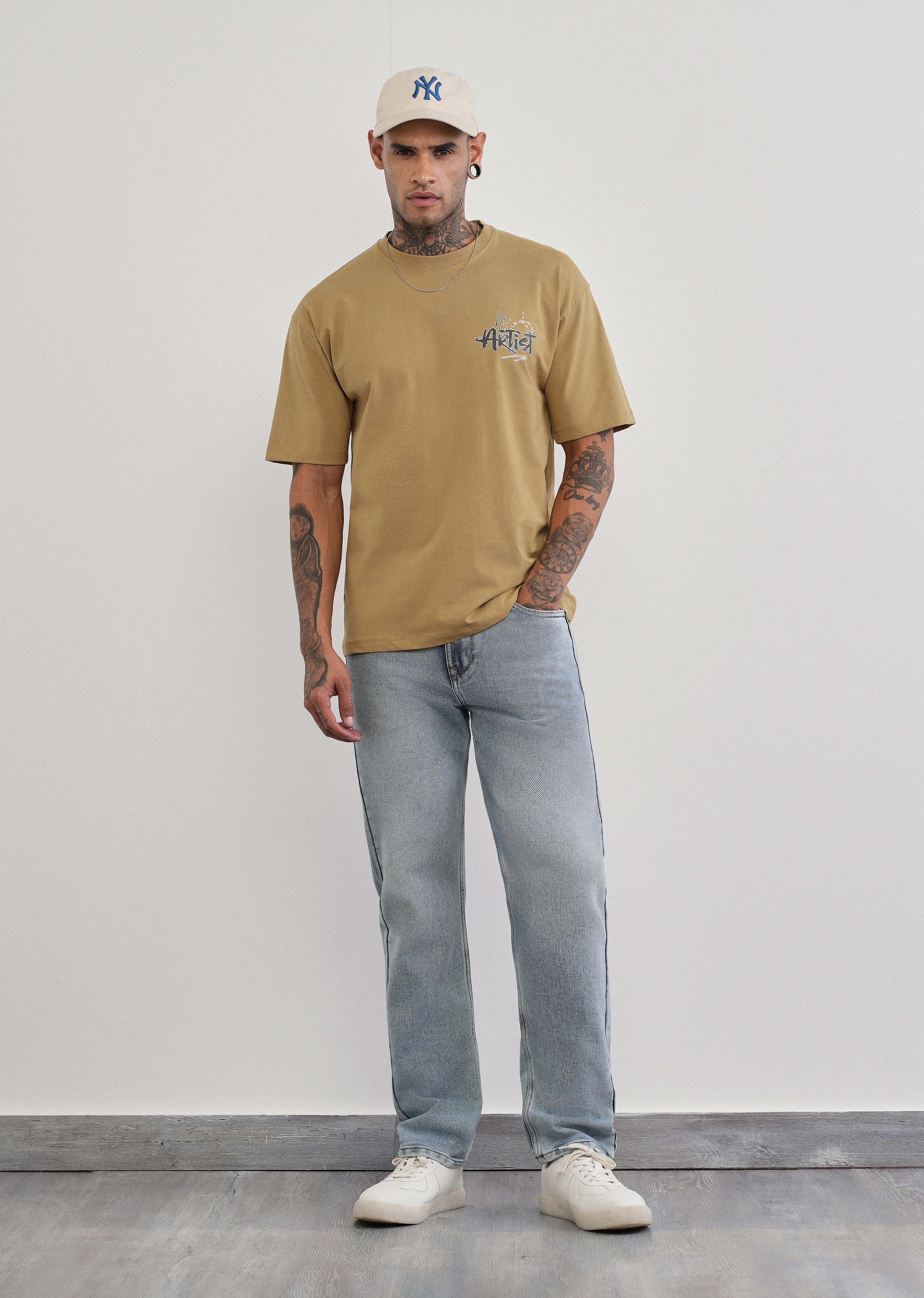 Fly High Mustard Beige T-shirt - Image 7
