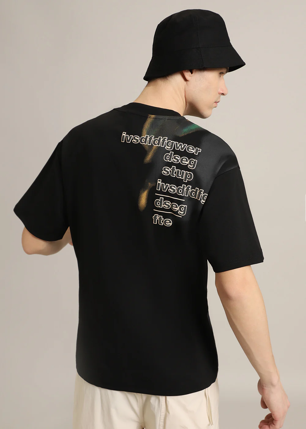 Fontastic Black Oversized T-shirt - Image 3