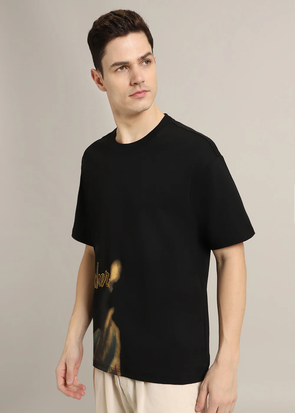 Fontastic Black Oversized T-shirt - Image 4