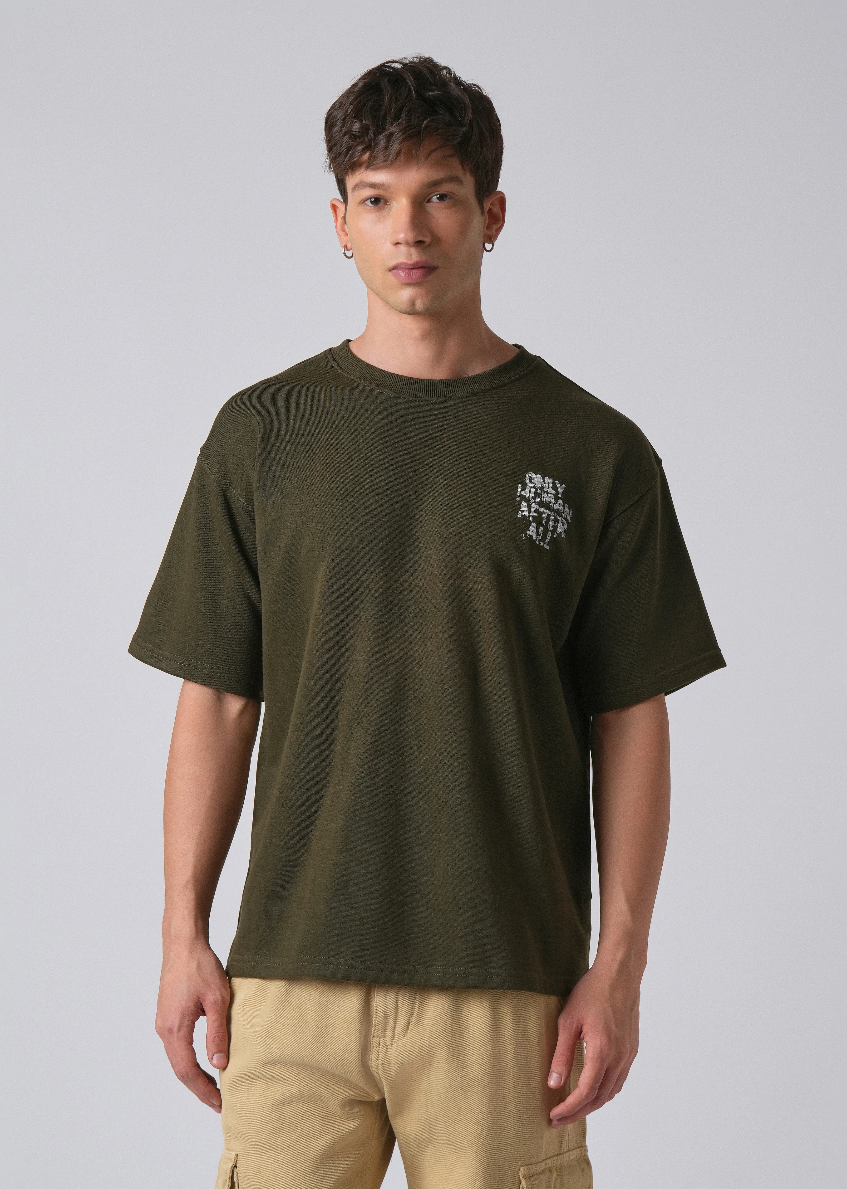 Forest Olive Oversized T-shirt - Image 3