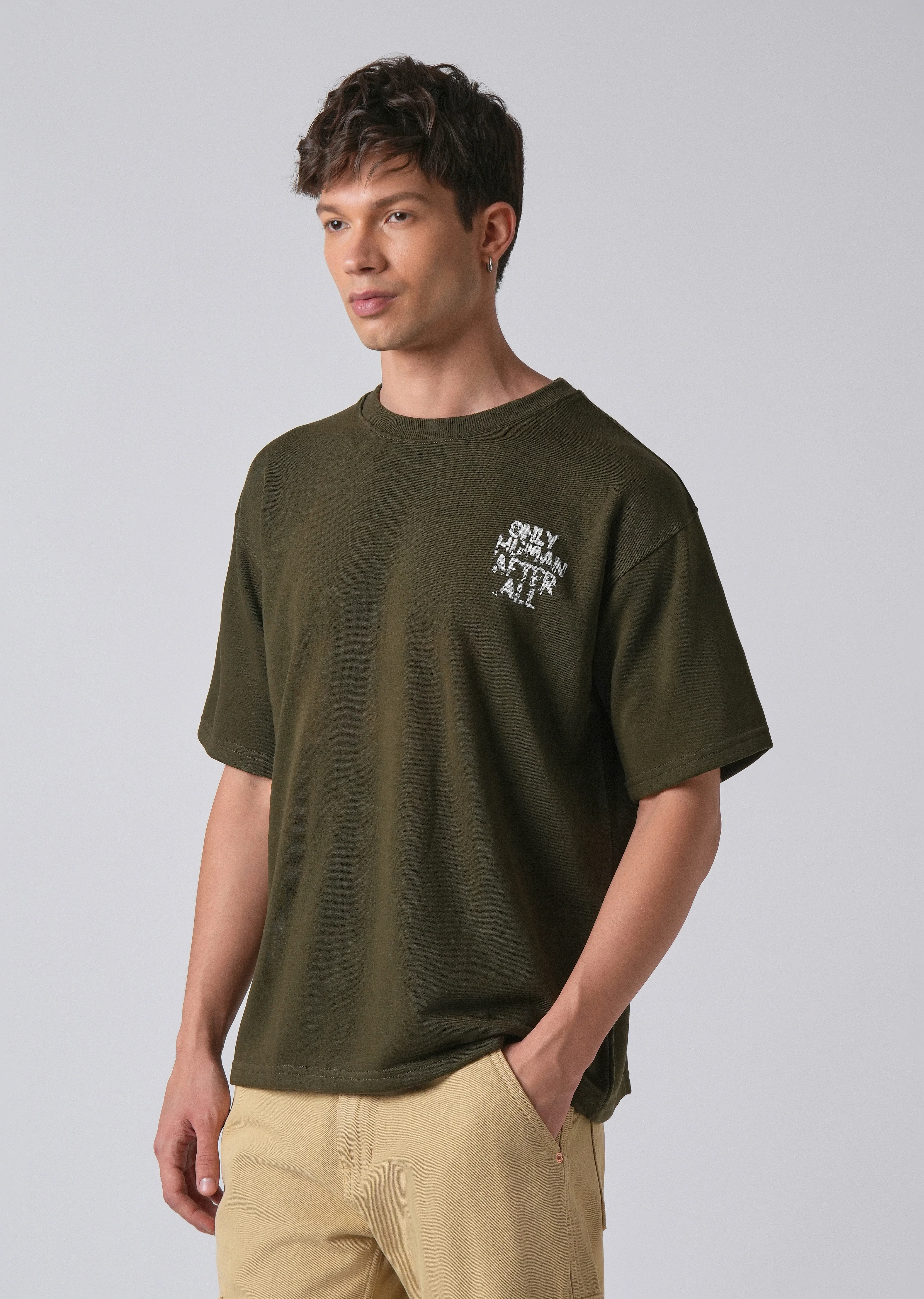 Forest Olive Oversized T-shirt - Image 4