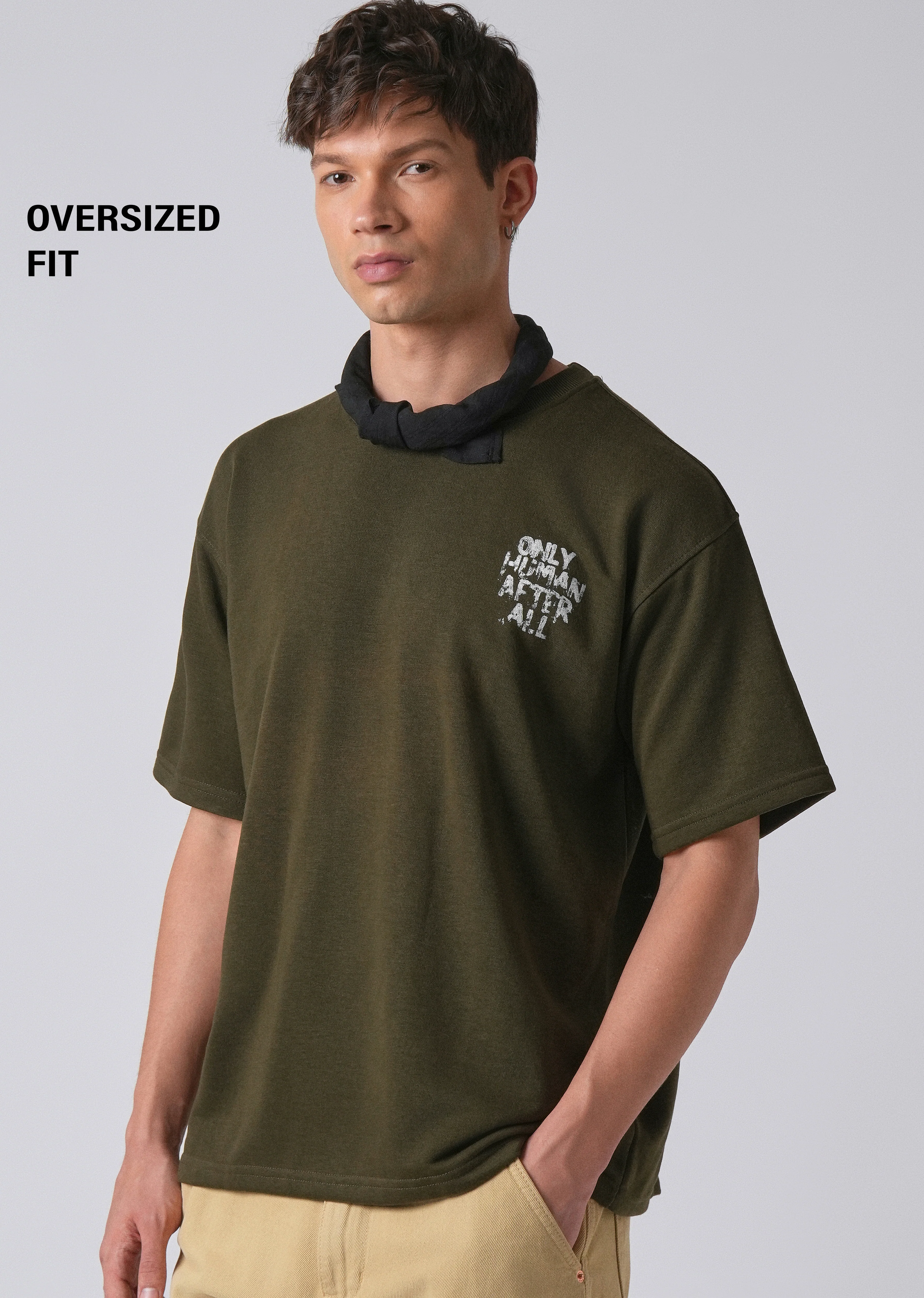 Forest Olive Oversized T-shirt - Image 7