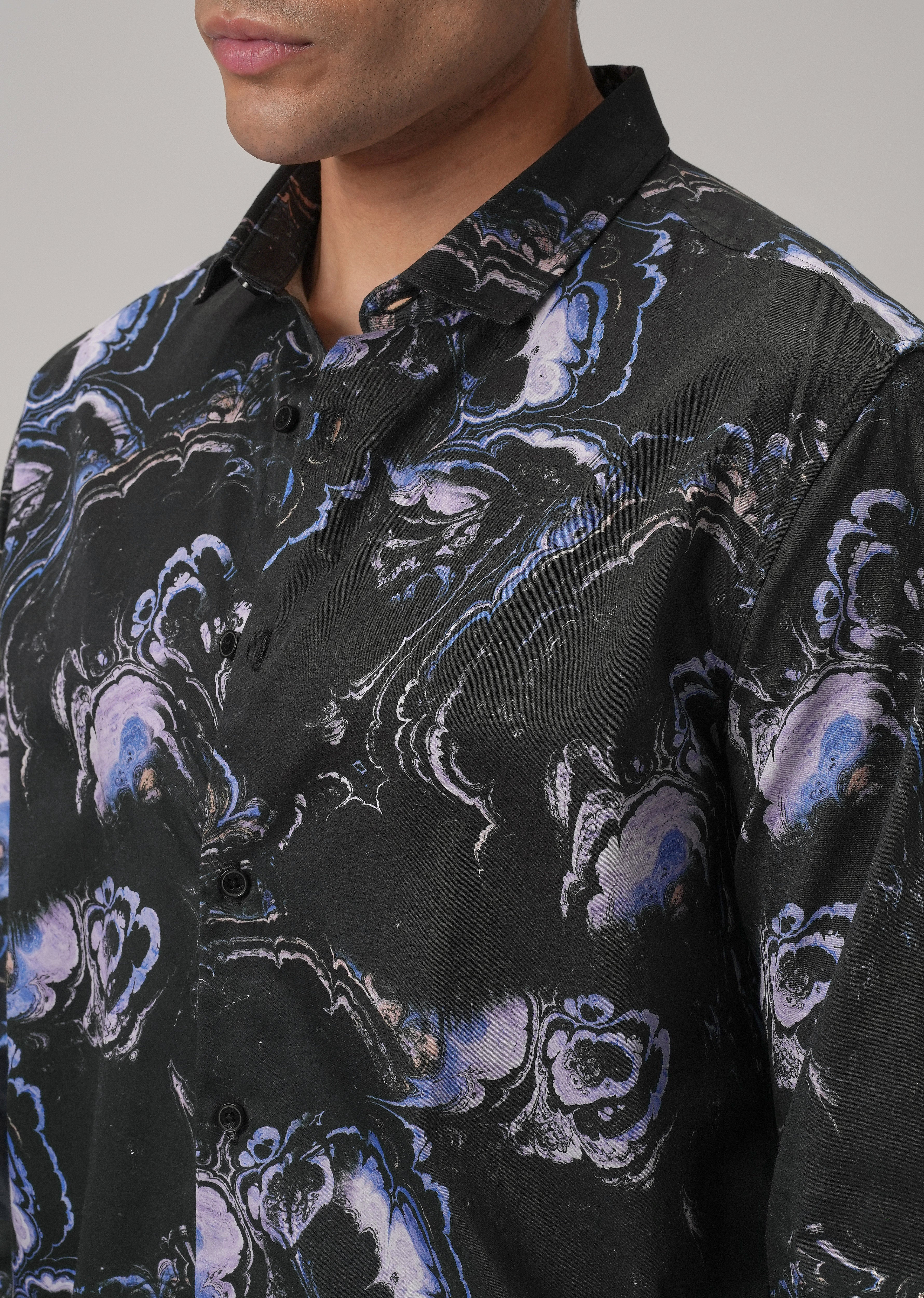 Galaxy Marble Printed Full Sleeve Shirt - Image 5