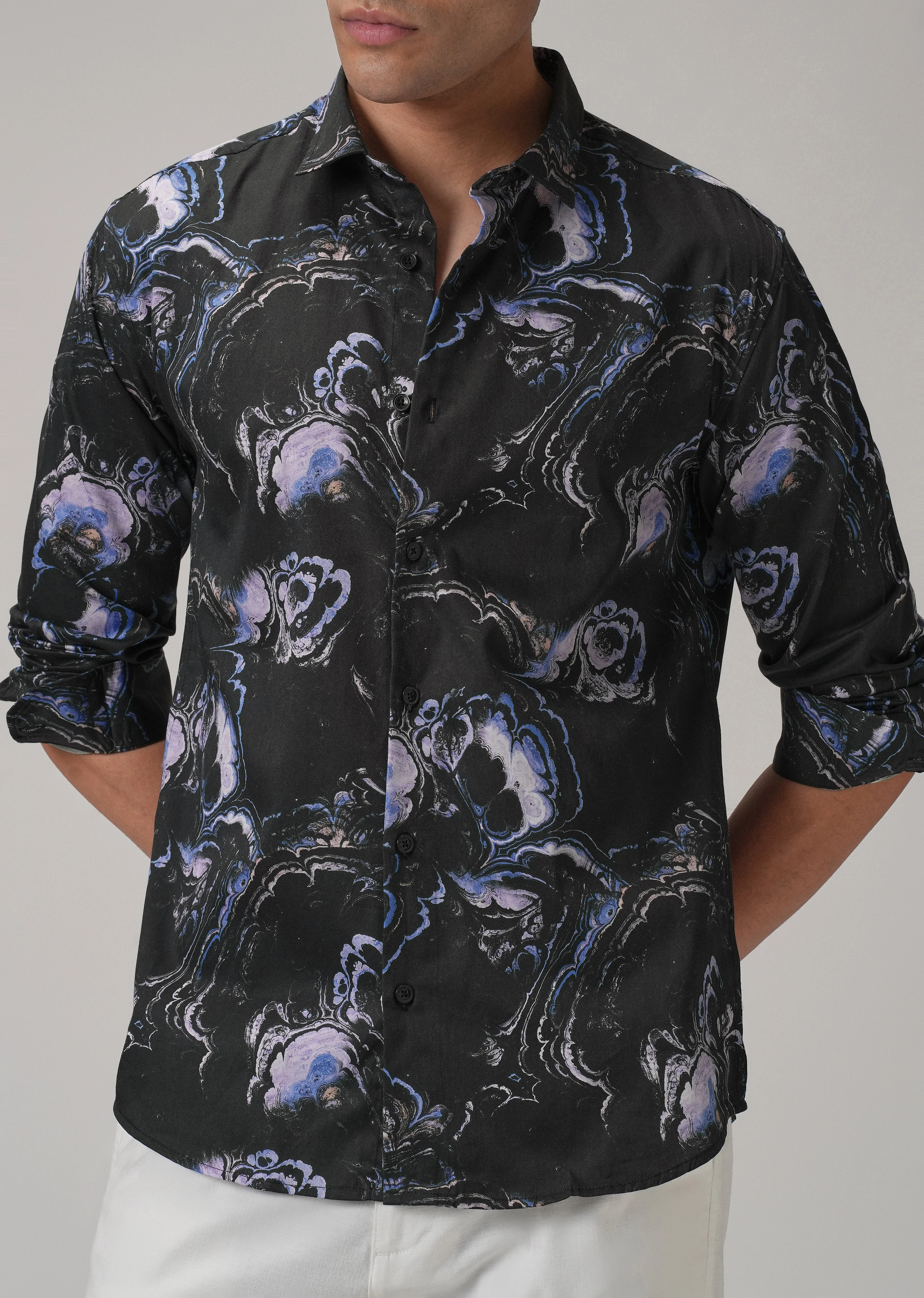 Galaxy Marble Printed Full Sleeve Shirt - Image 7