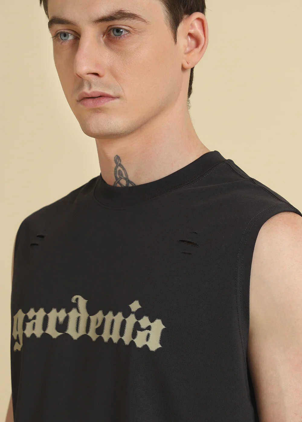 Gardenia Grey Ribbed Regular Tank - Image 2