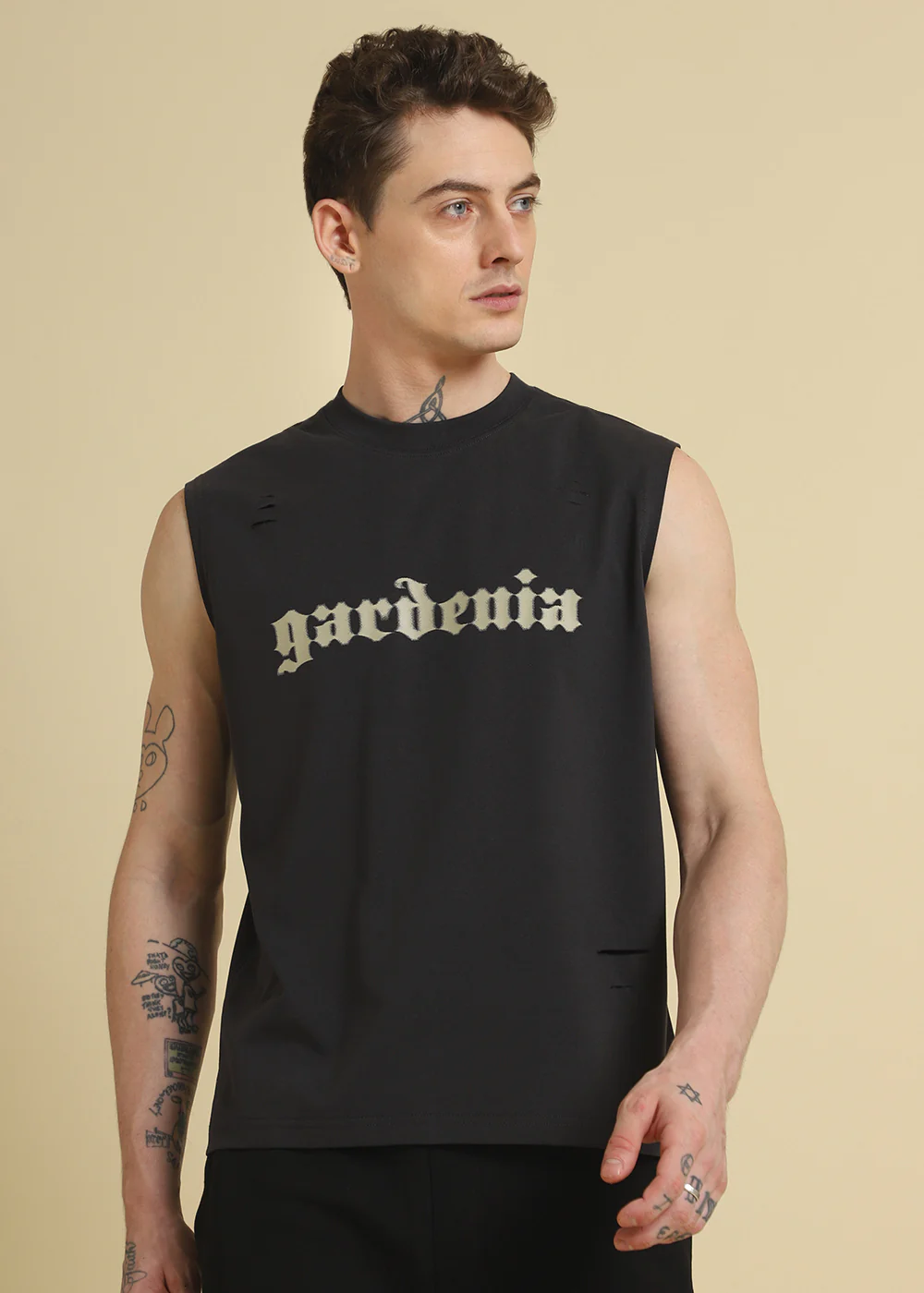 Gardenia Grey Ribbed Regular Tank - Image 3