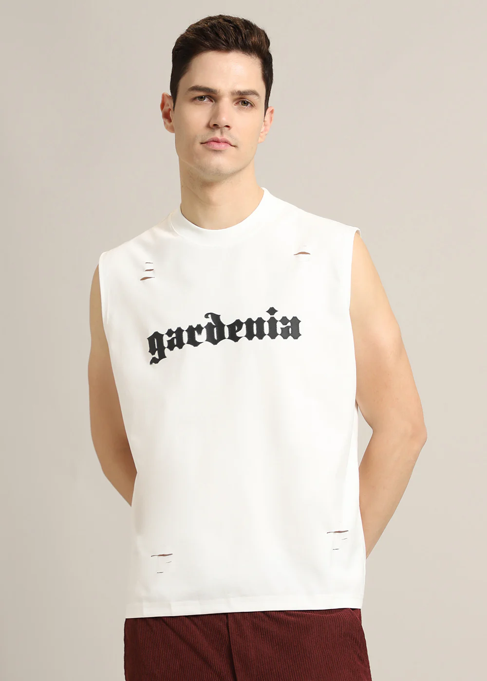 Gardenia Off White Ribbed Regular Tank - Image 5