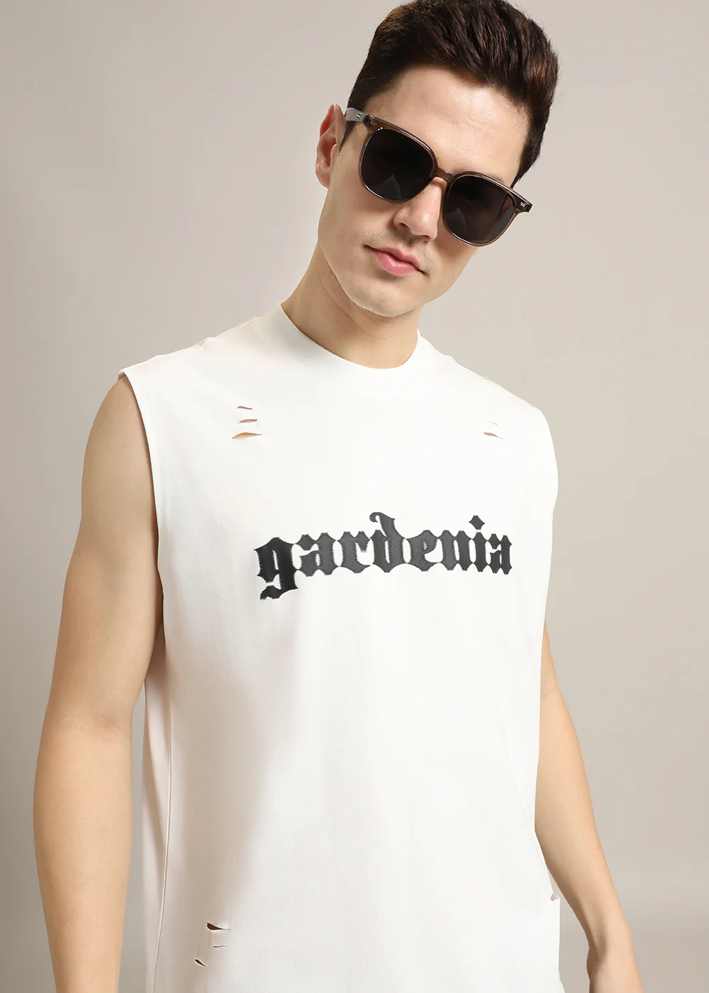 Gardenia Off White Ribbed Regular Tank - Image 7