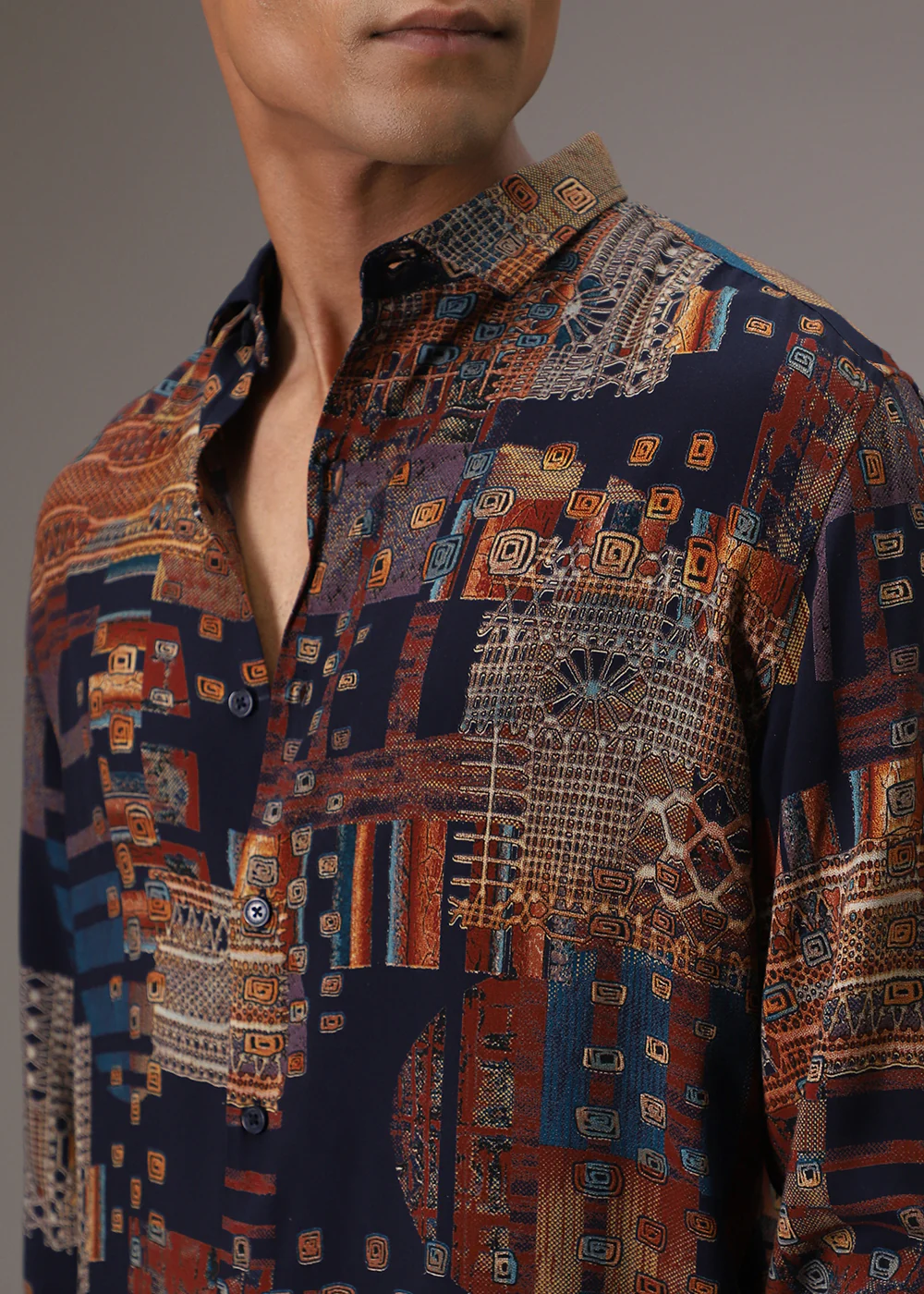 Geo Abstract Feather Shirt - Image 2
