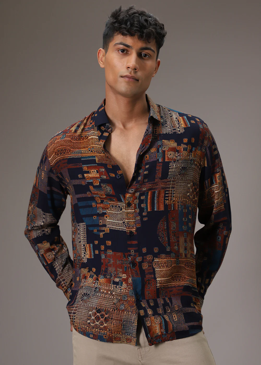 Geo Abstract Feather Shirt - Image 3