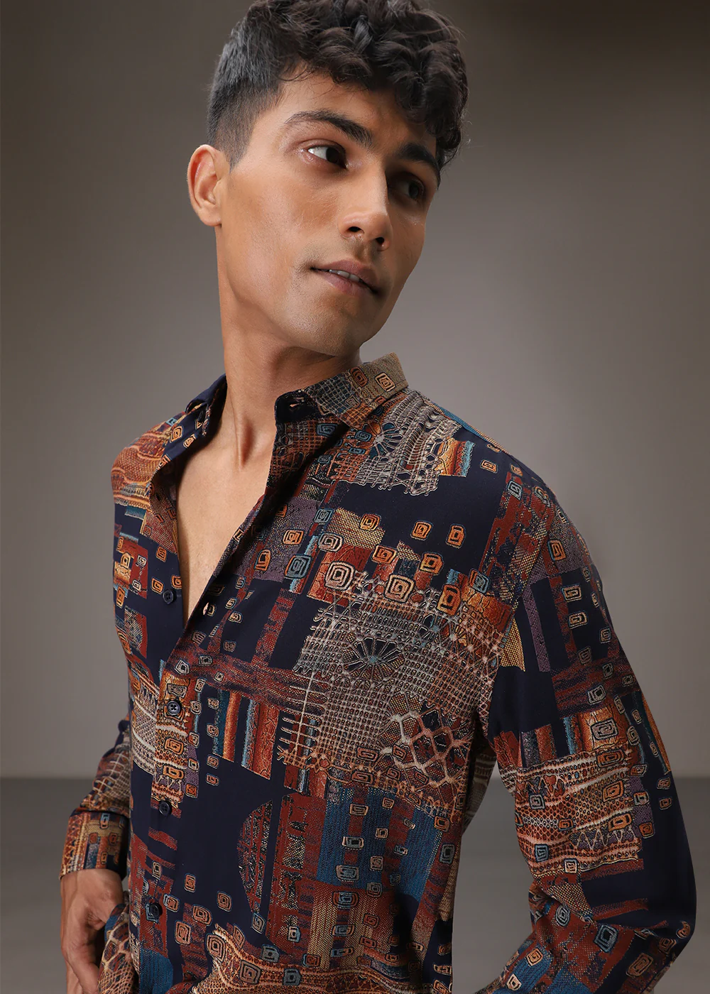 Geo Abstract Feather Shirt - Image 6