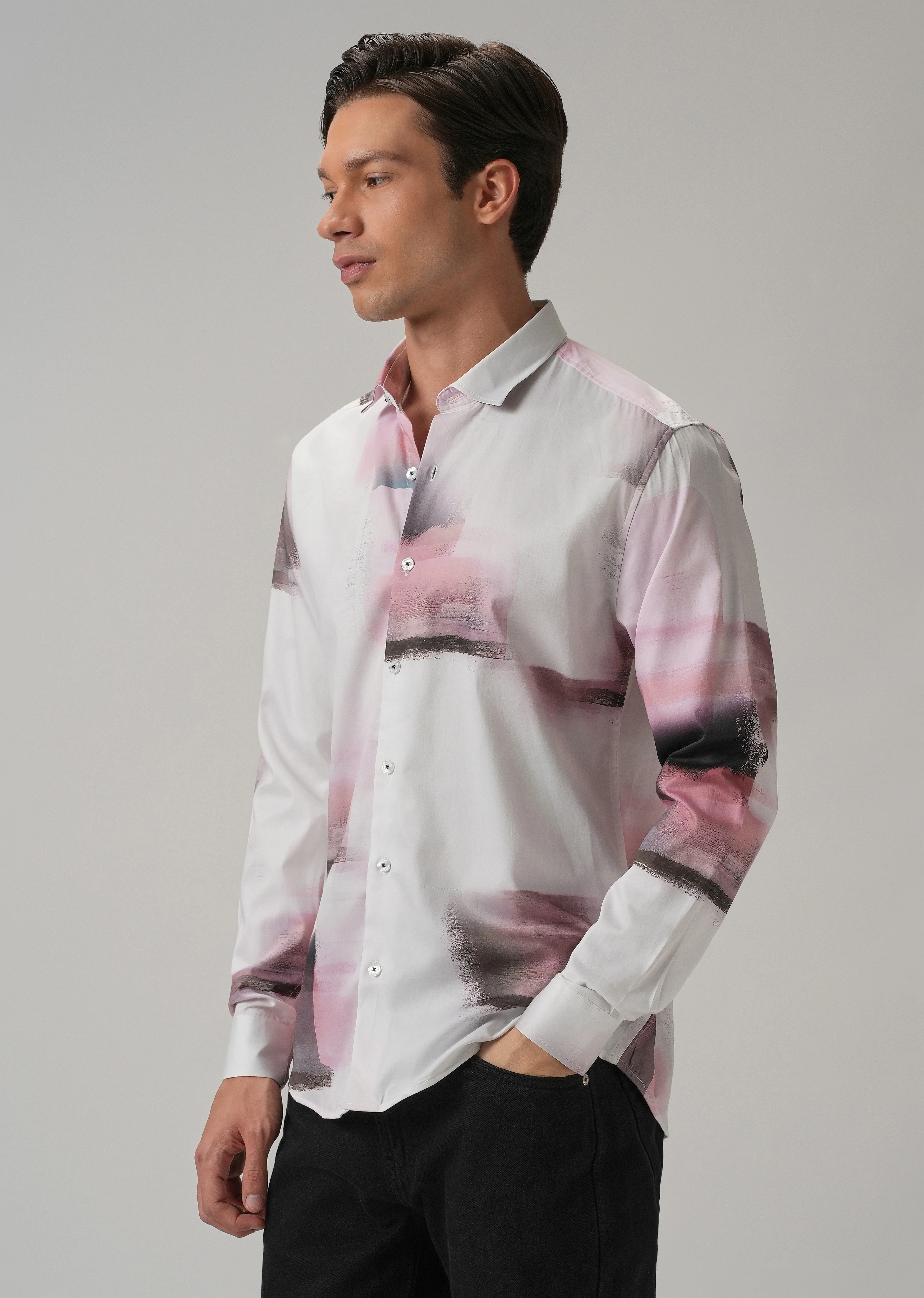 Geo-Gradient Printed Shirt - Image 4