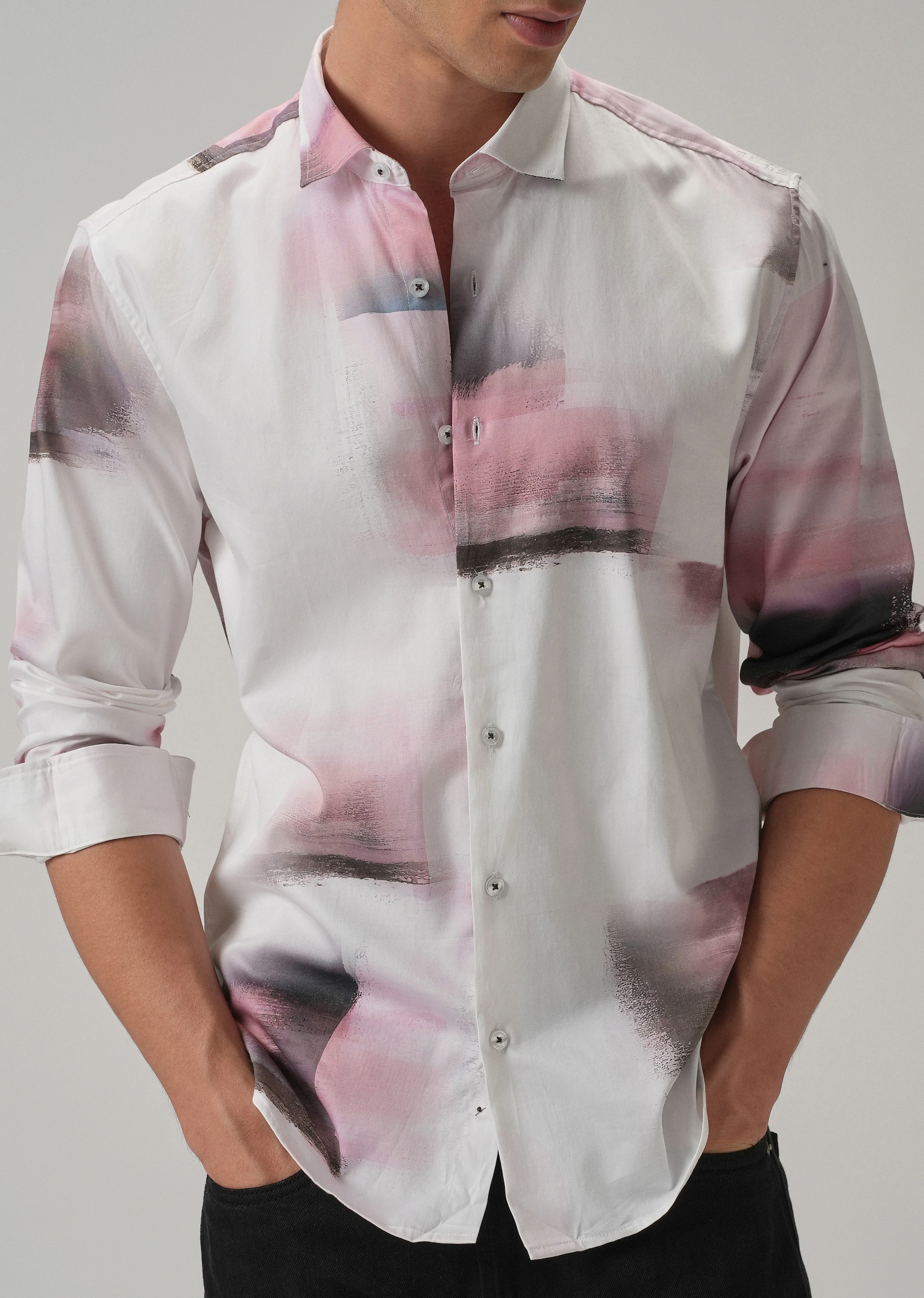 Geo-Gradient Printed Shirt - Image 7