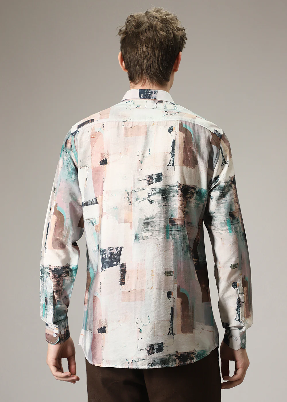 Geometric Abstract Print Shirt - Image 4
