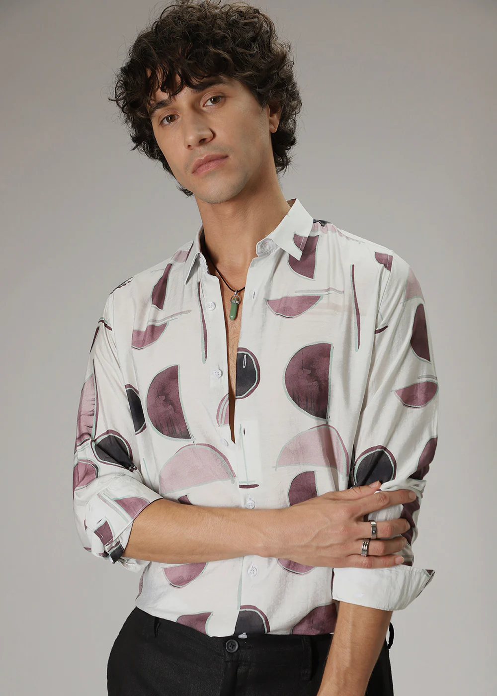 Geometric Print Shirt - Image 3
