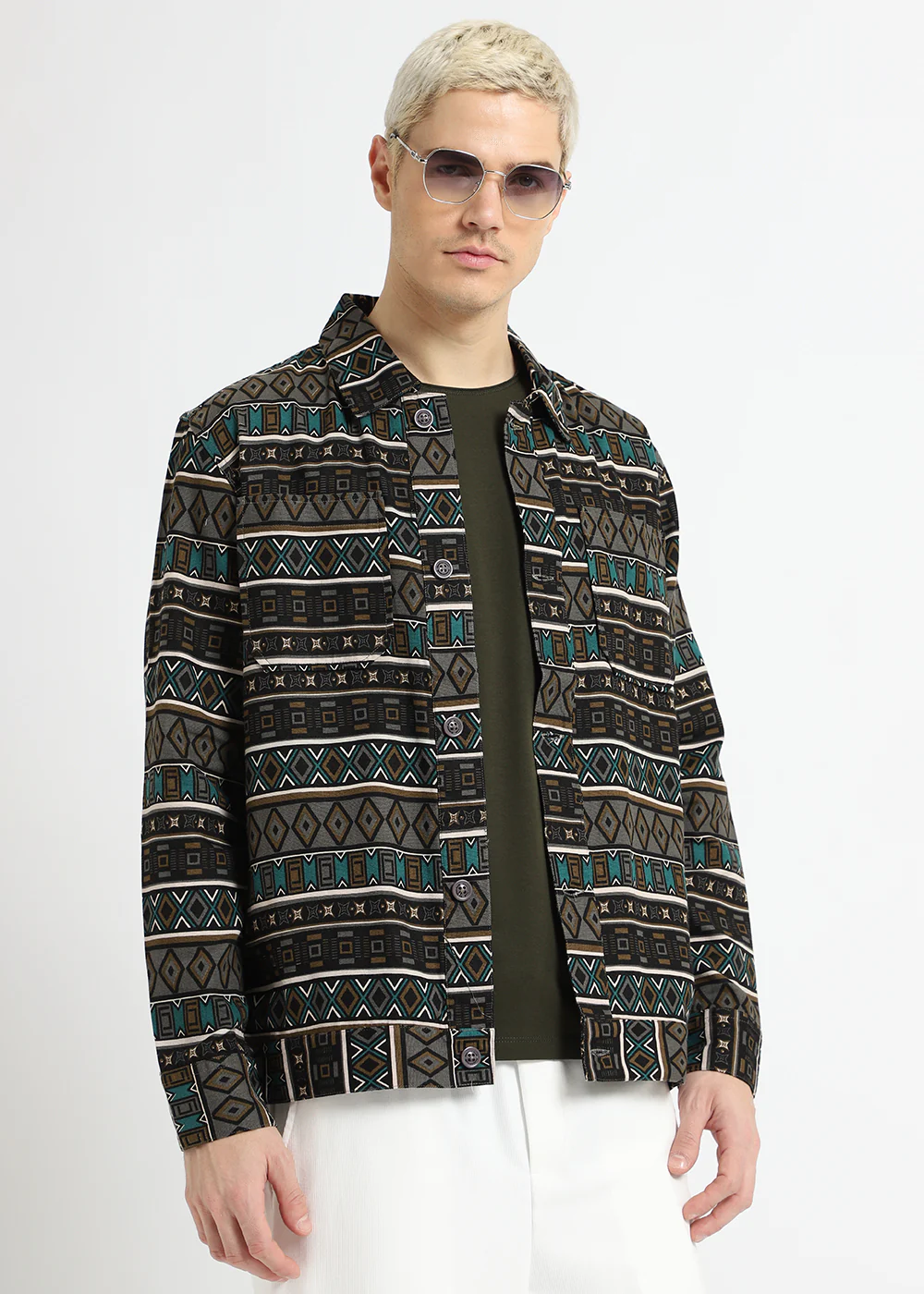 Geometric Print Summer Jacket - Image 6