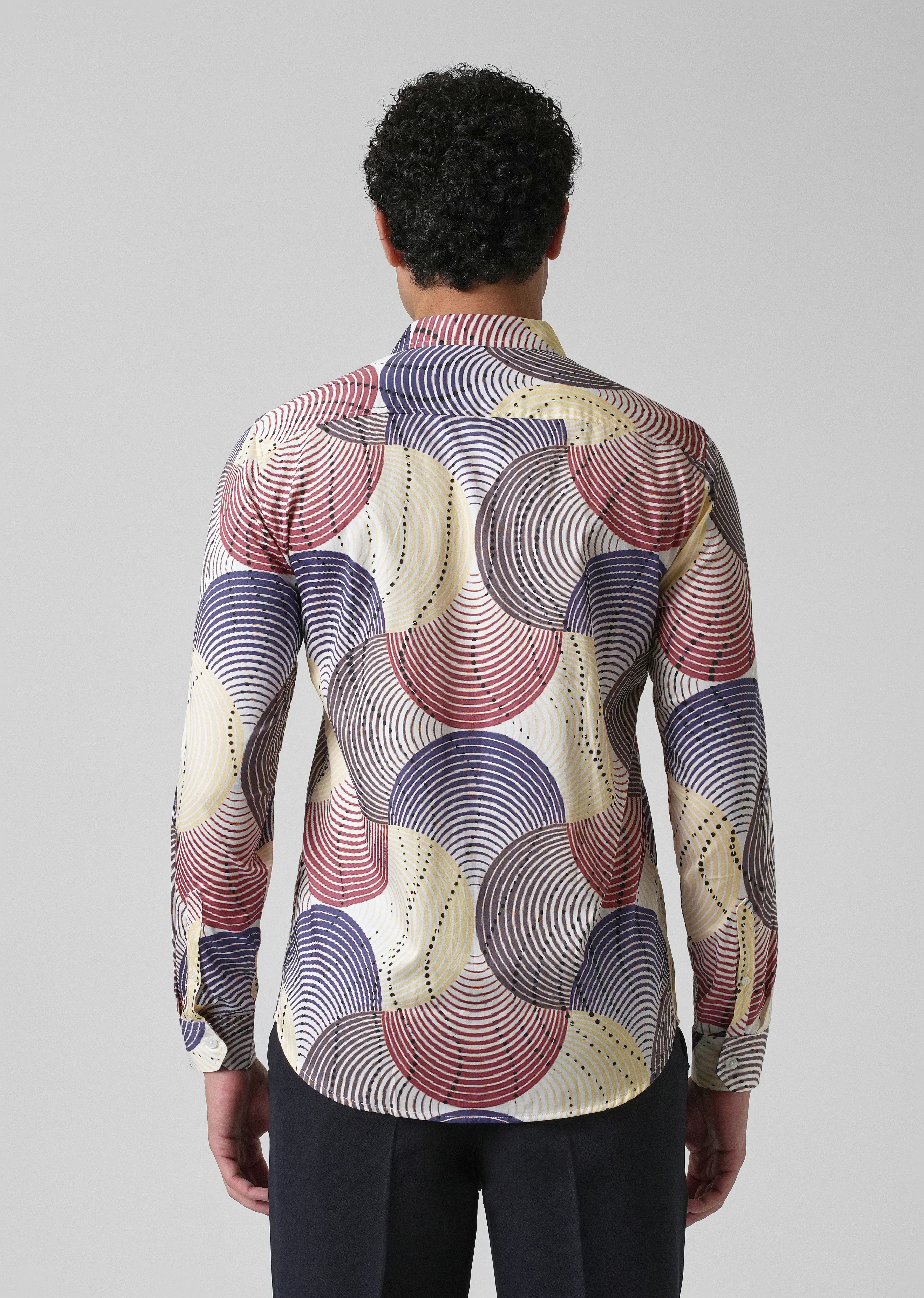 Circular Print Full-Sleeves Shirt - Image 3
