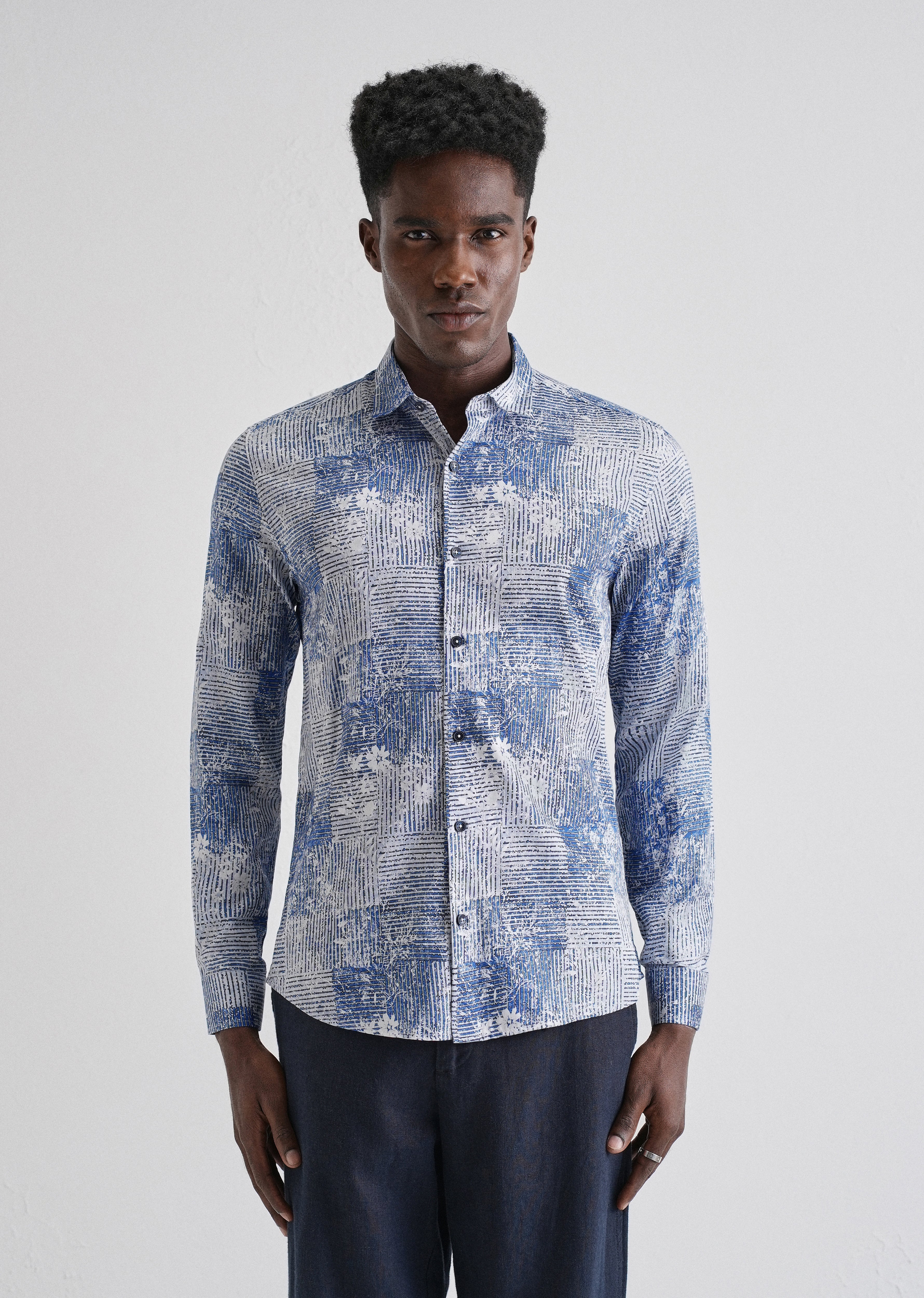 Geometric Print Full-Sleeves Shirt - Image 3