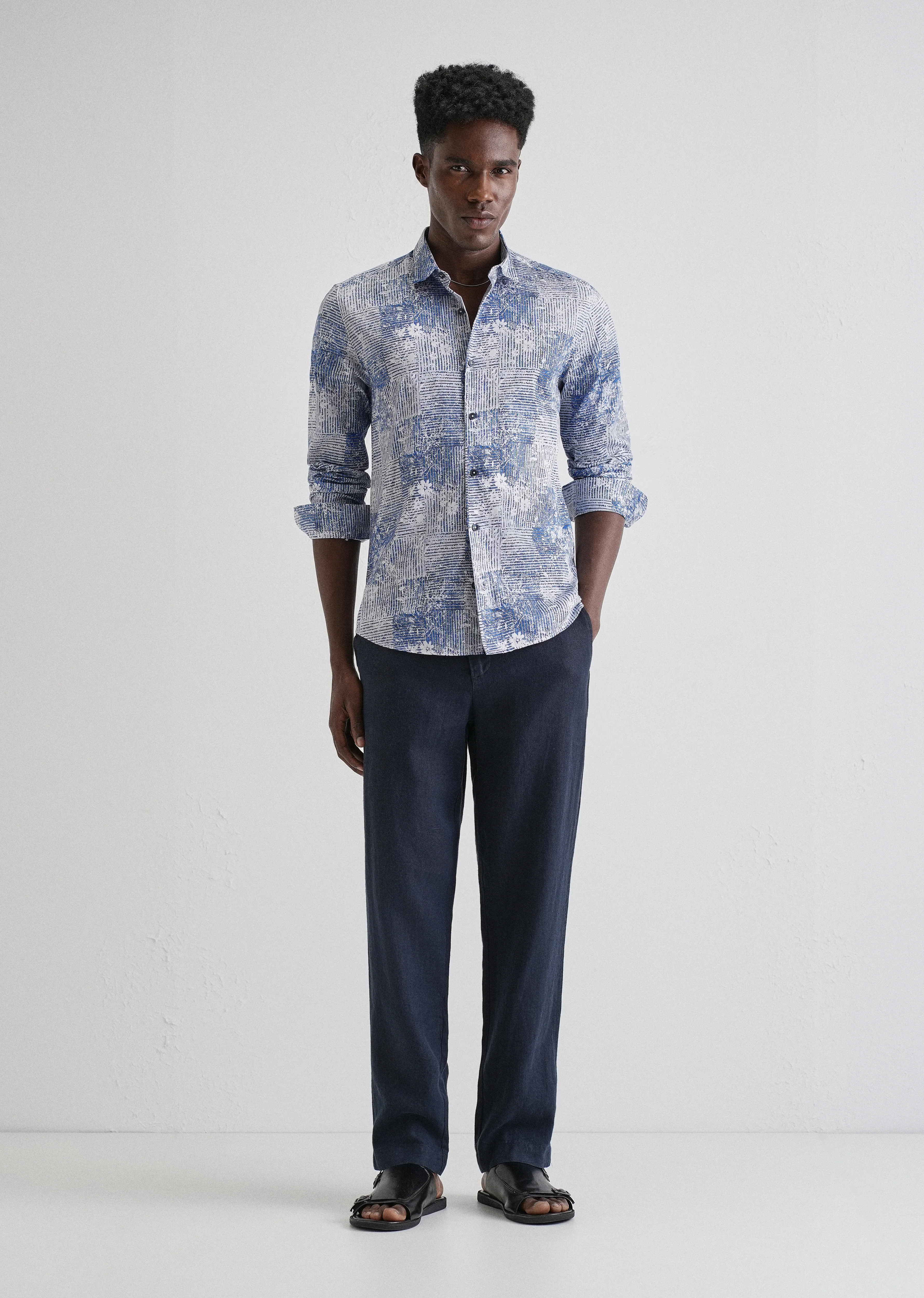 Geometric Print Full-Sleeves Shirt - Image 6