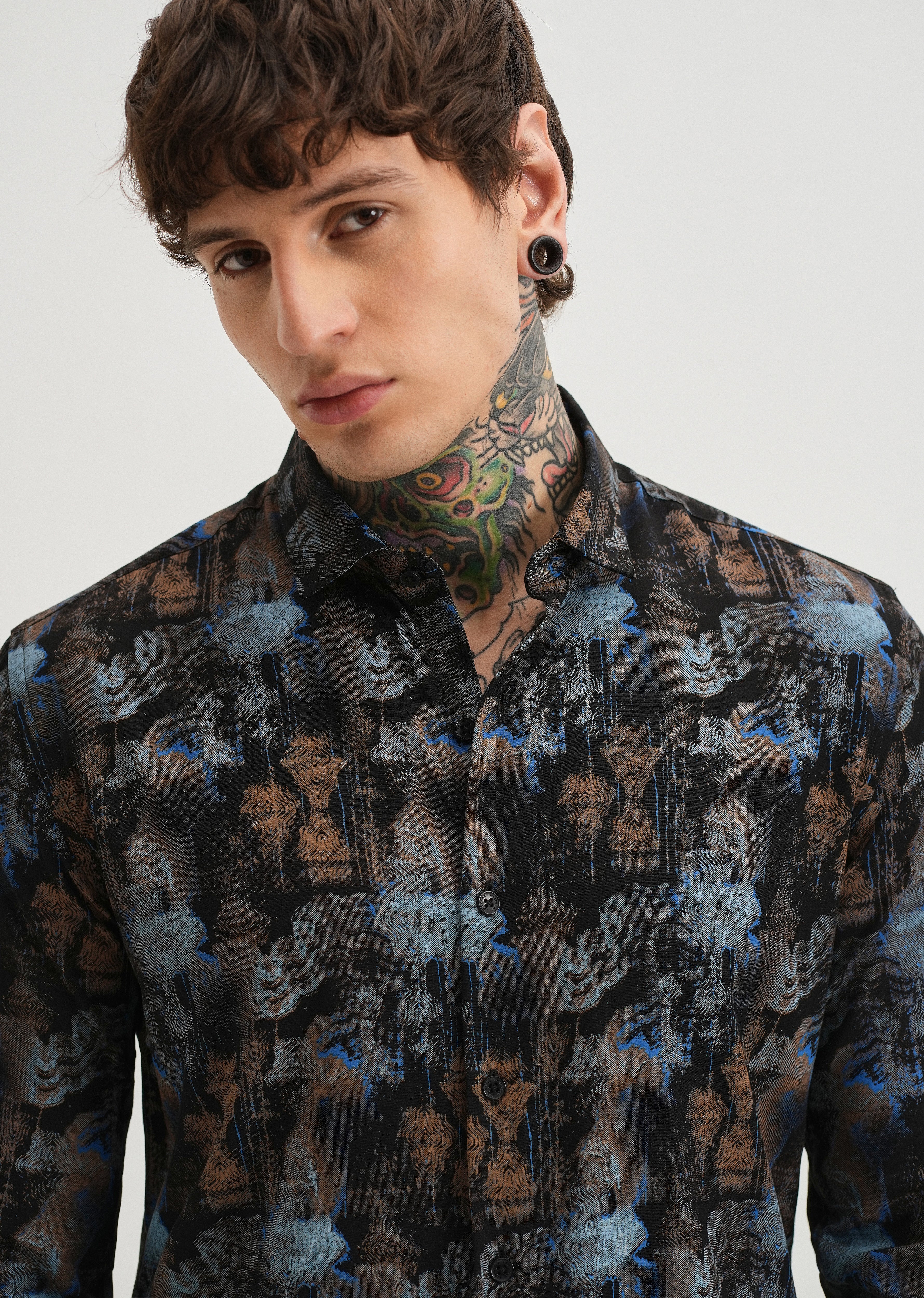Geometric Textured Printed shirt - Image 5