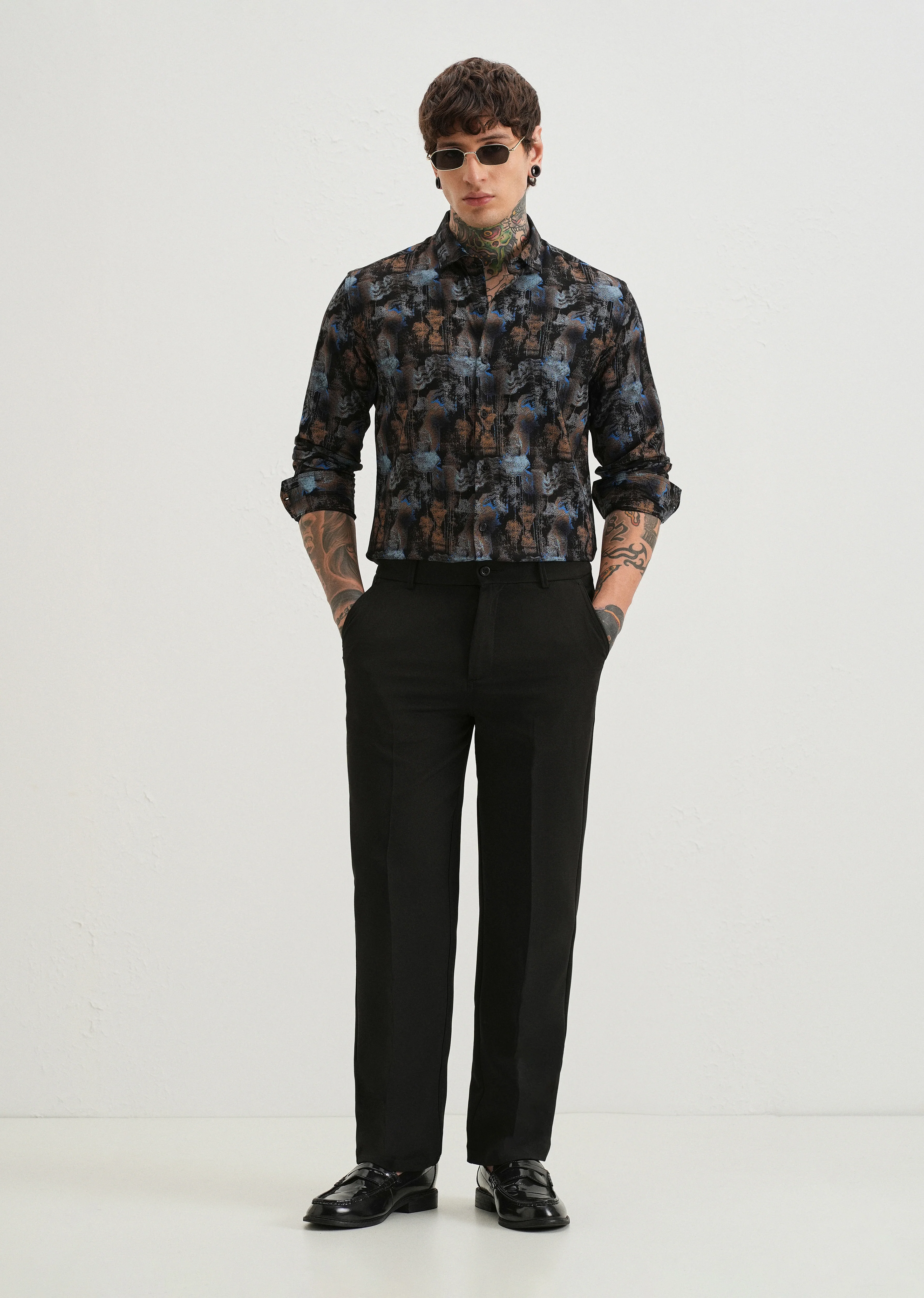 Geometric Textured Printed shirt - Image 6