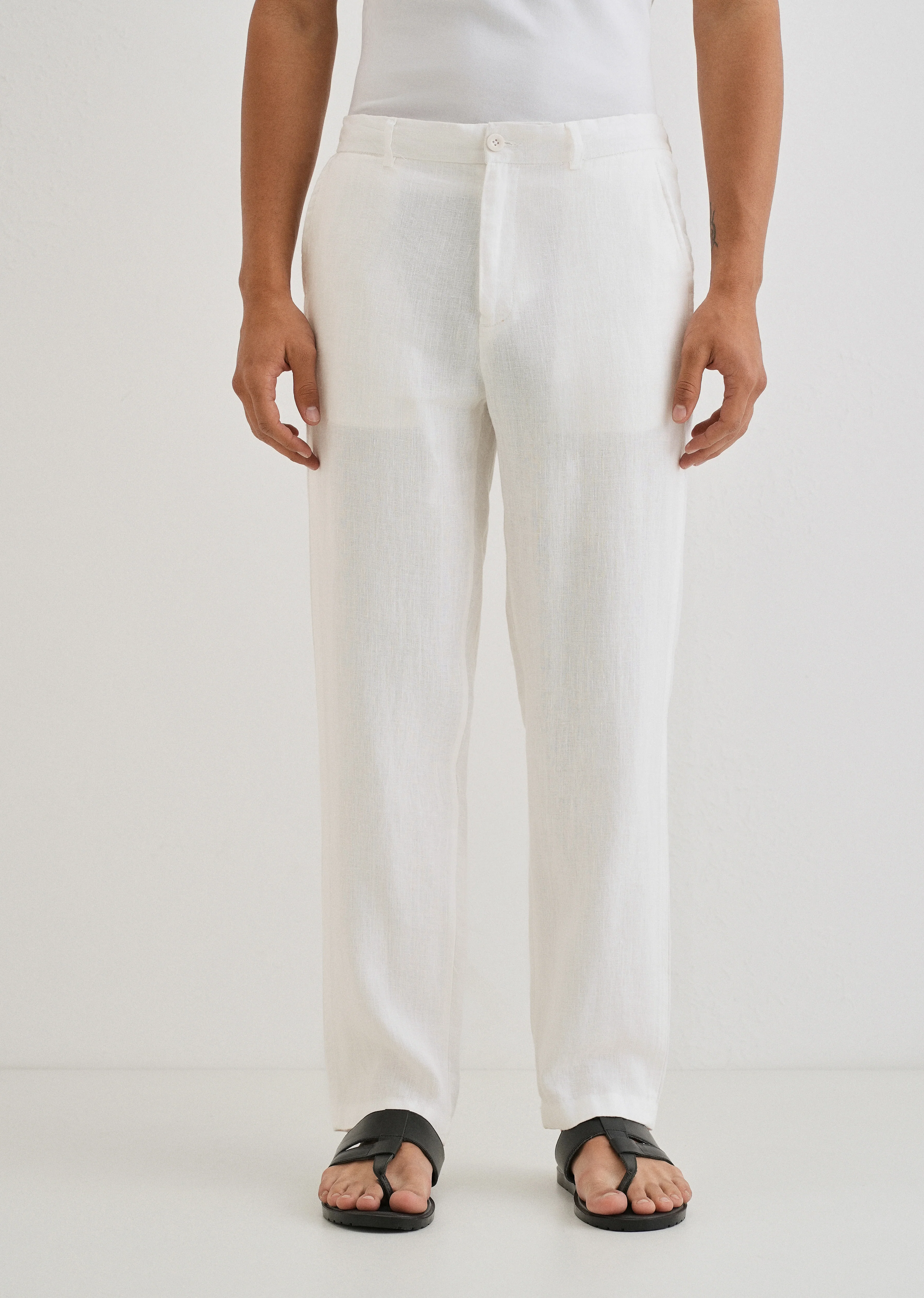 Glacier White Linen pant - Image 3