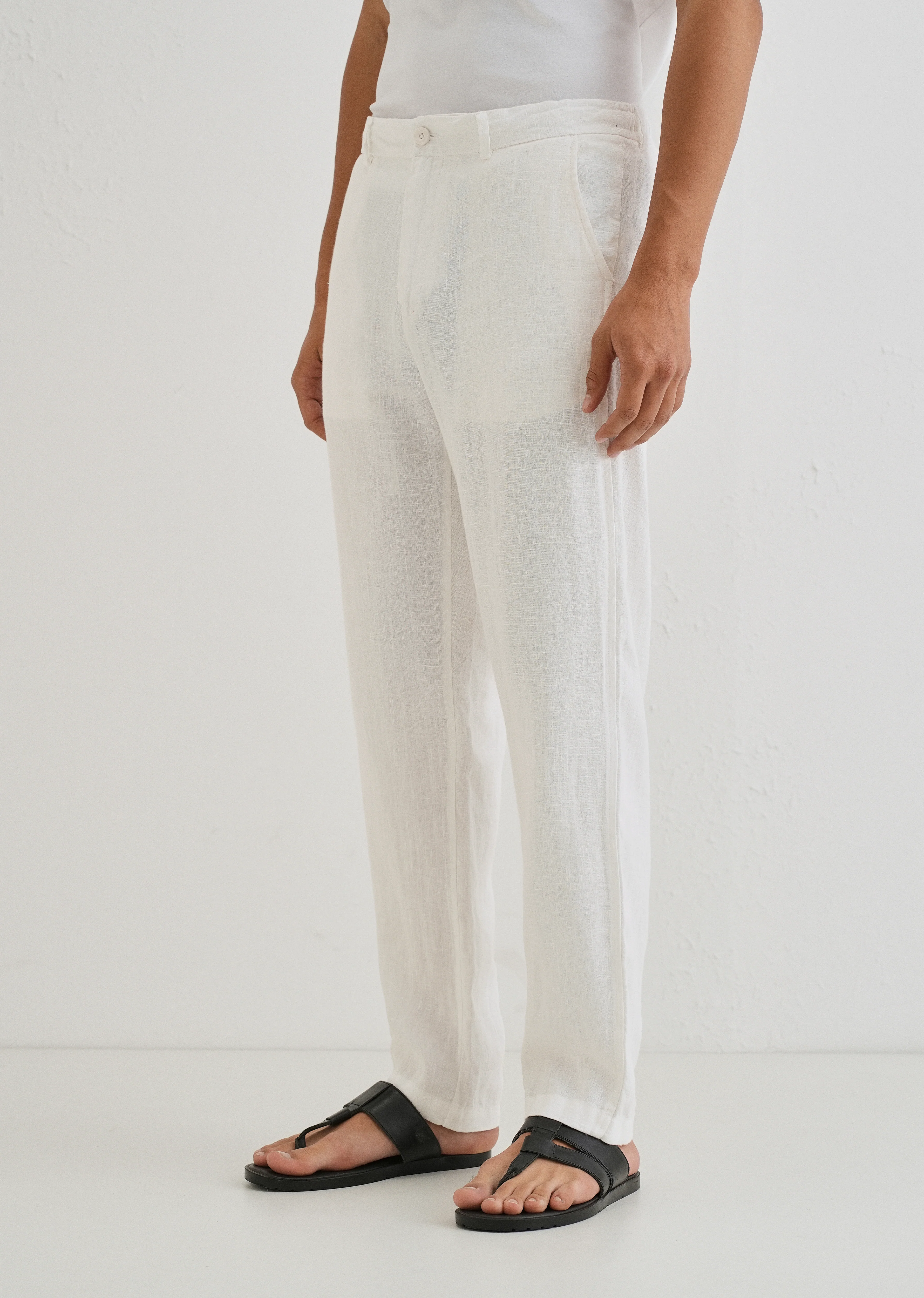 Glacier White Linen pant - Image 4