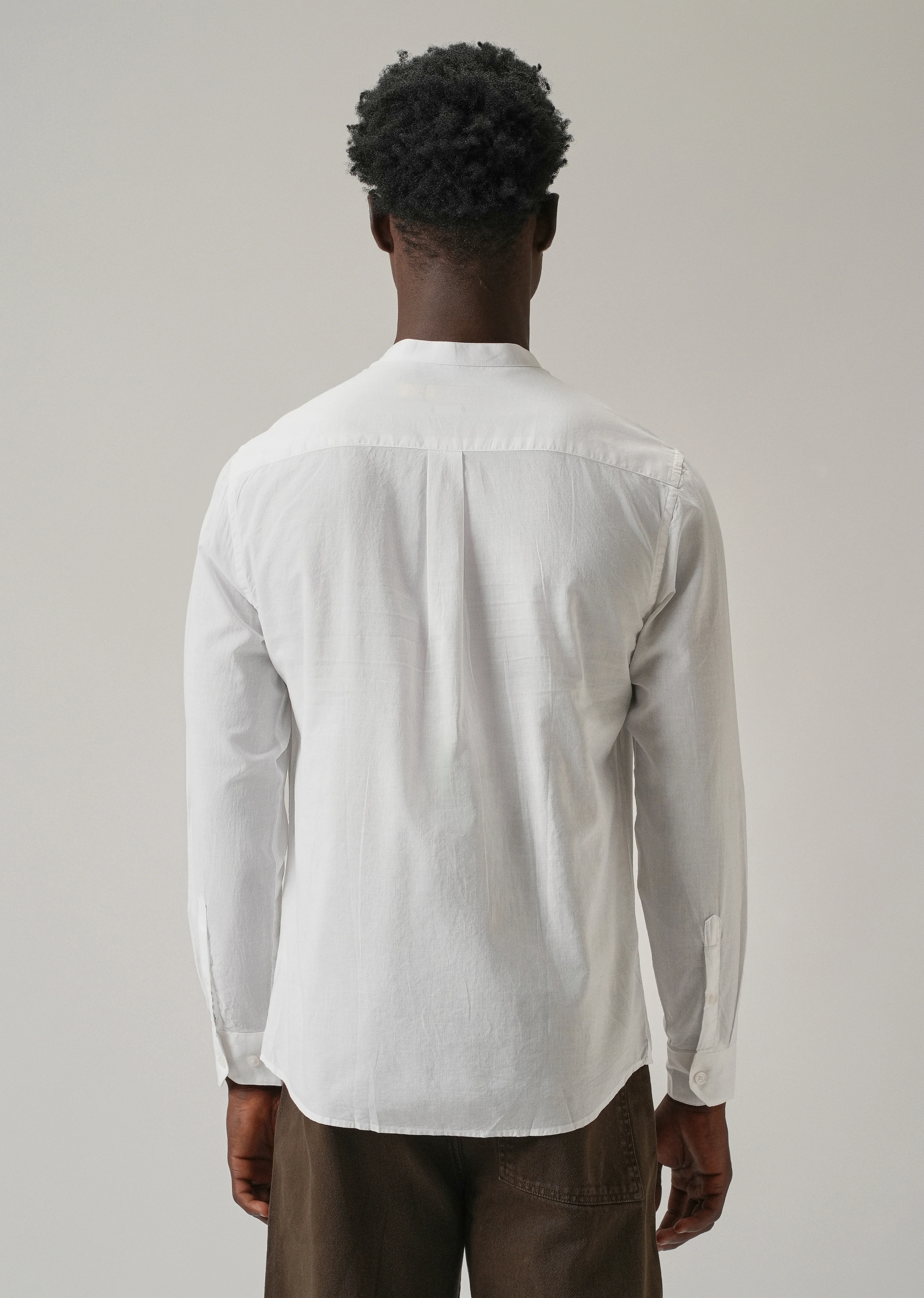 Glaze White Plain Cotton Shirt - Image 2