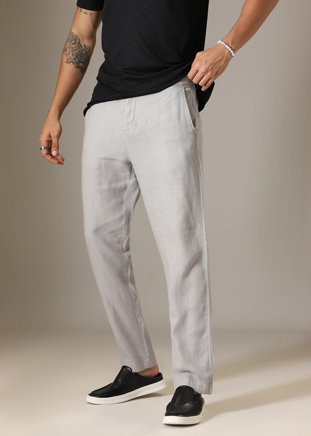 Gravel Grey Linen Pant - Image 5