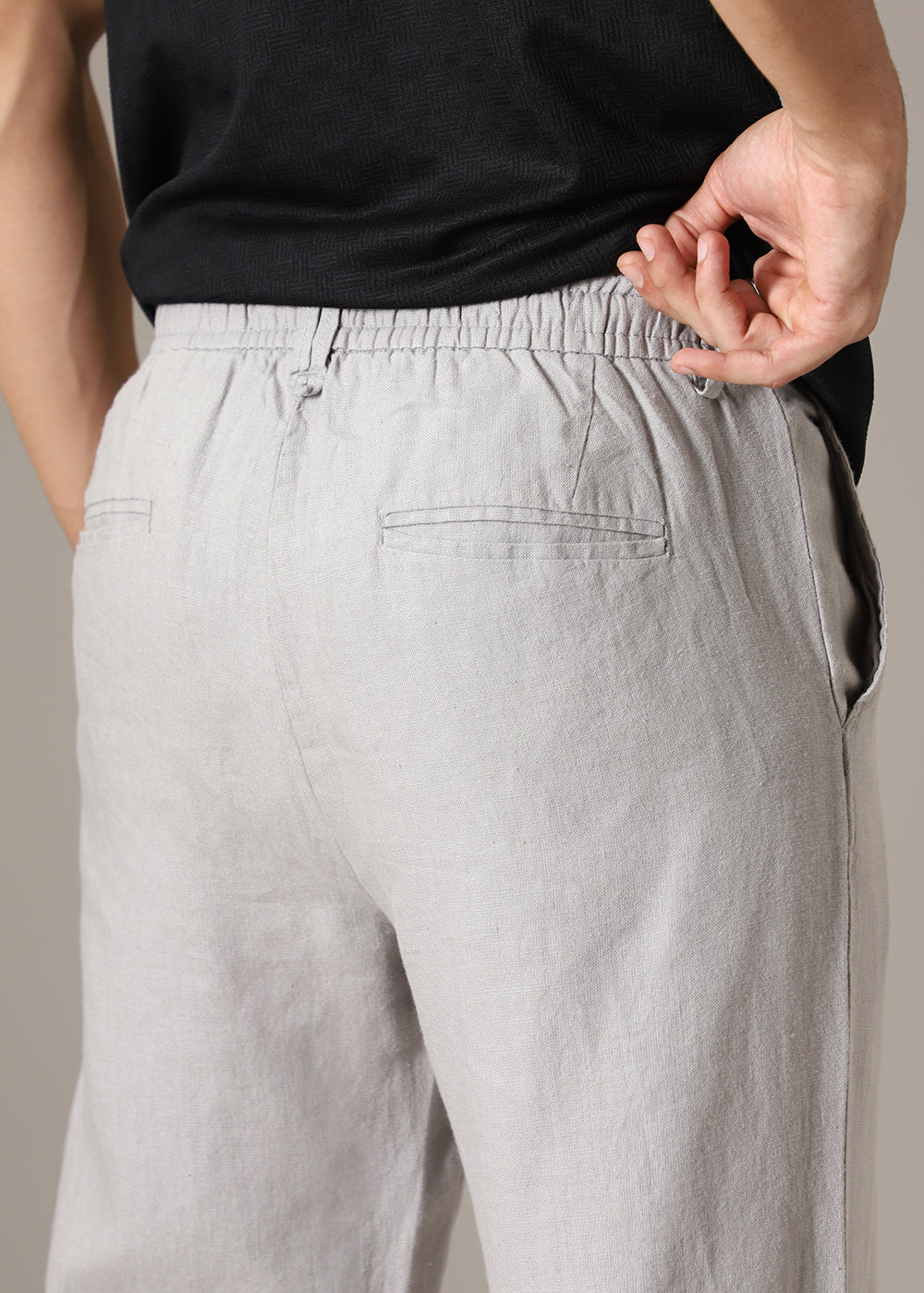 Gravel Grey Linen Pant - Image 6