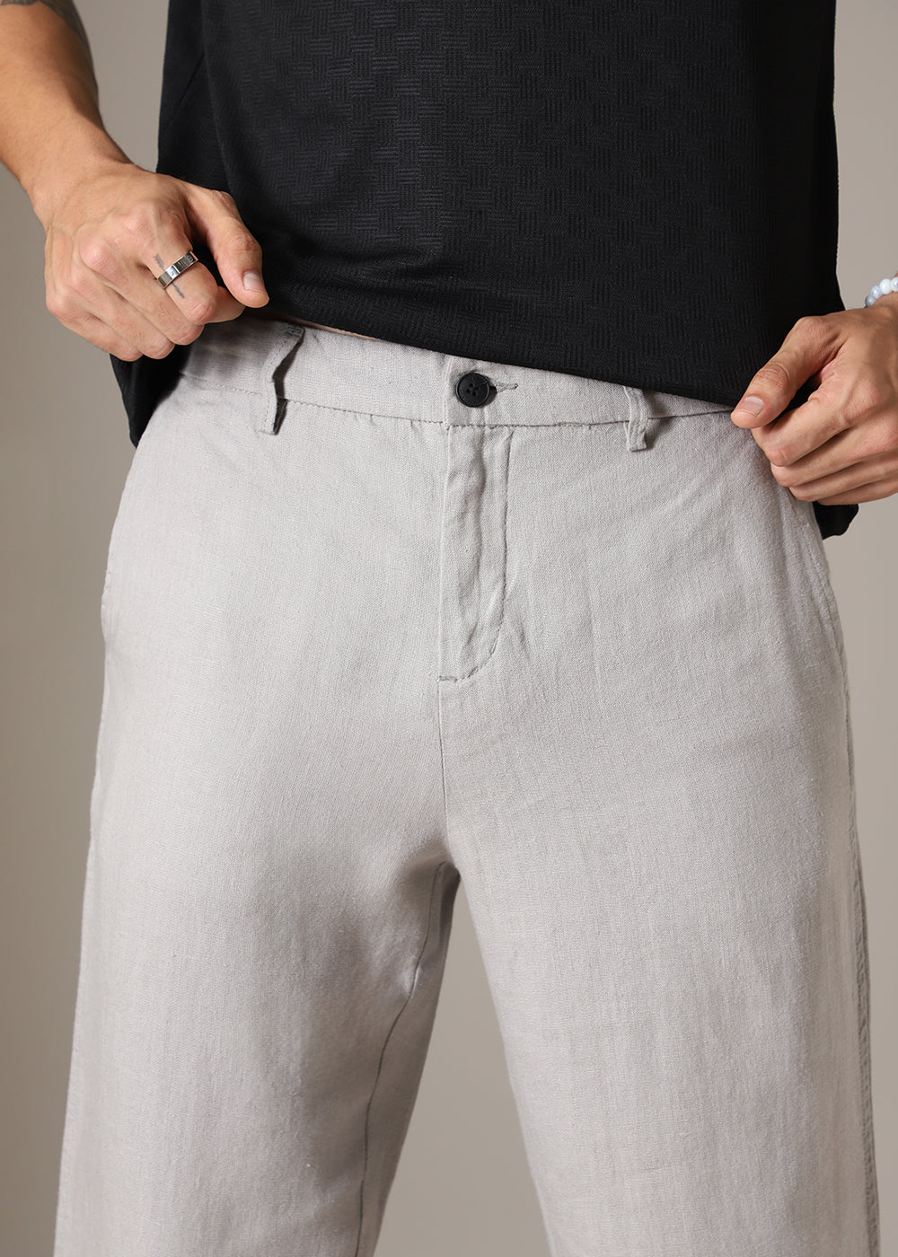 Gravel Grey Linen Pant - Image 9